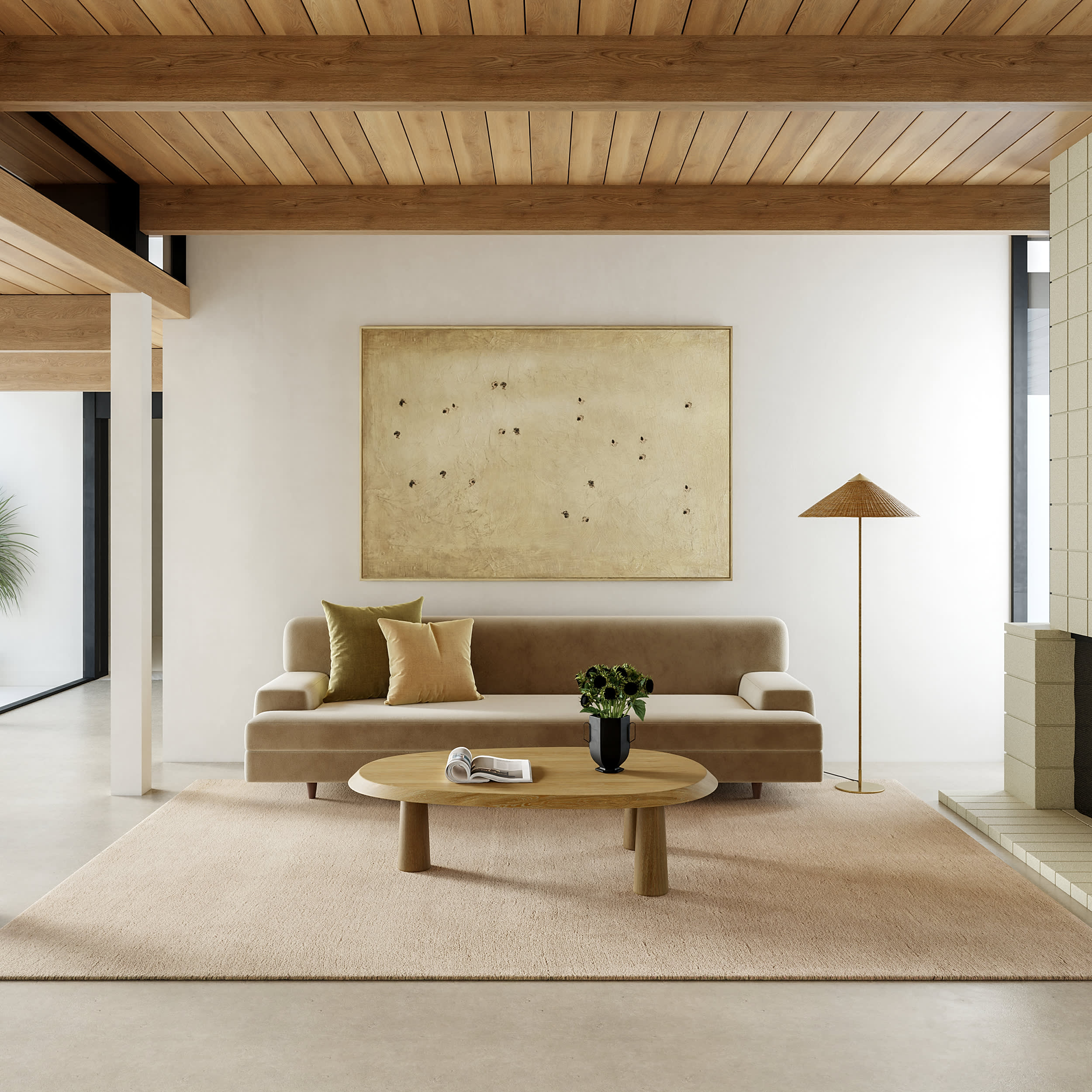 Roan New Zealand Wool Rug | Sand - Image 5