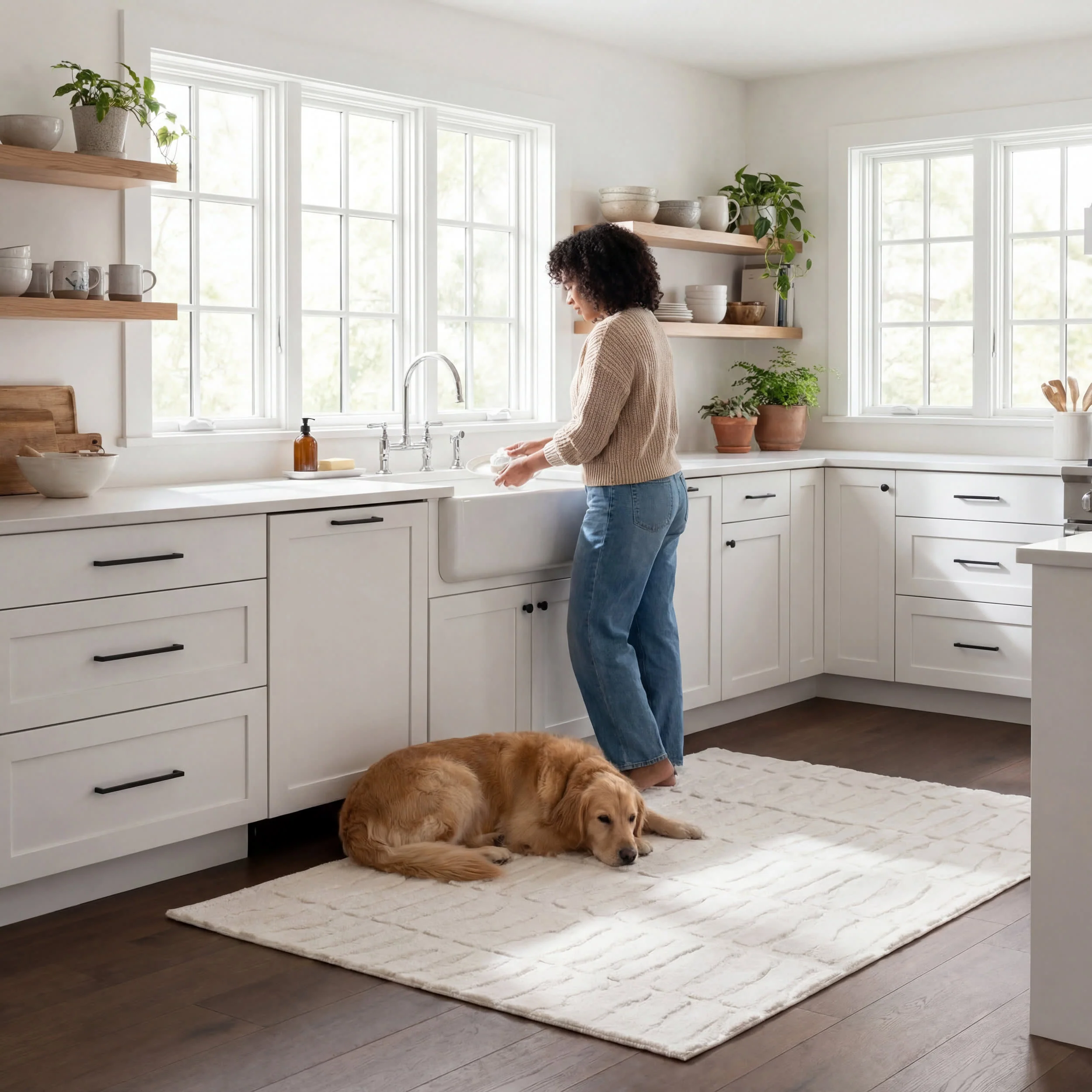 Noelle Cloud Washable Rug | Sand - Image 8