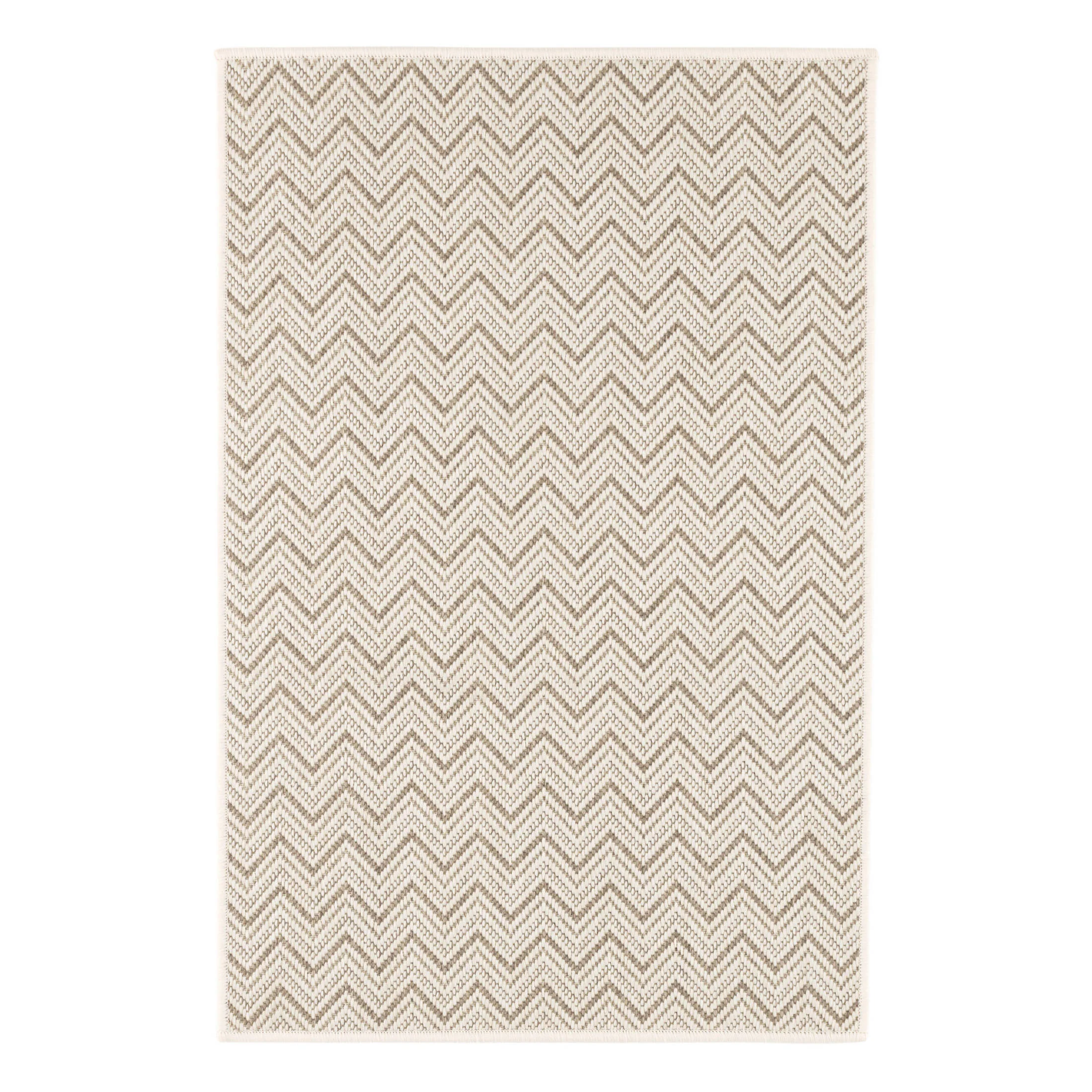 Happy Chevron Woven Indoor/Outdoor Custom Rug | Pebble
