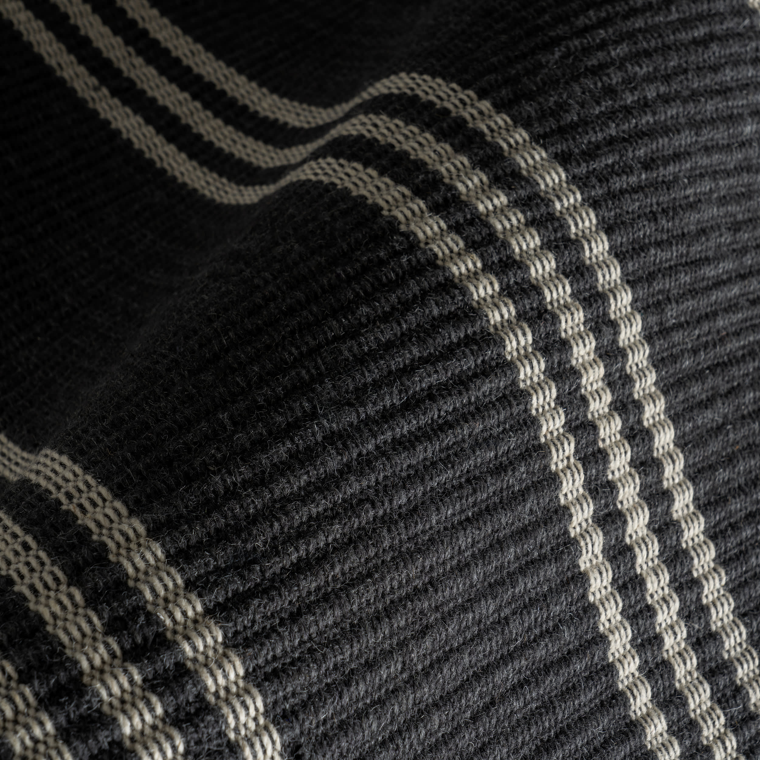 Cinder Stripe Wool Rug | Charcoal - Image 11
