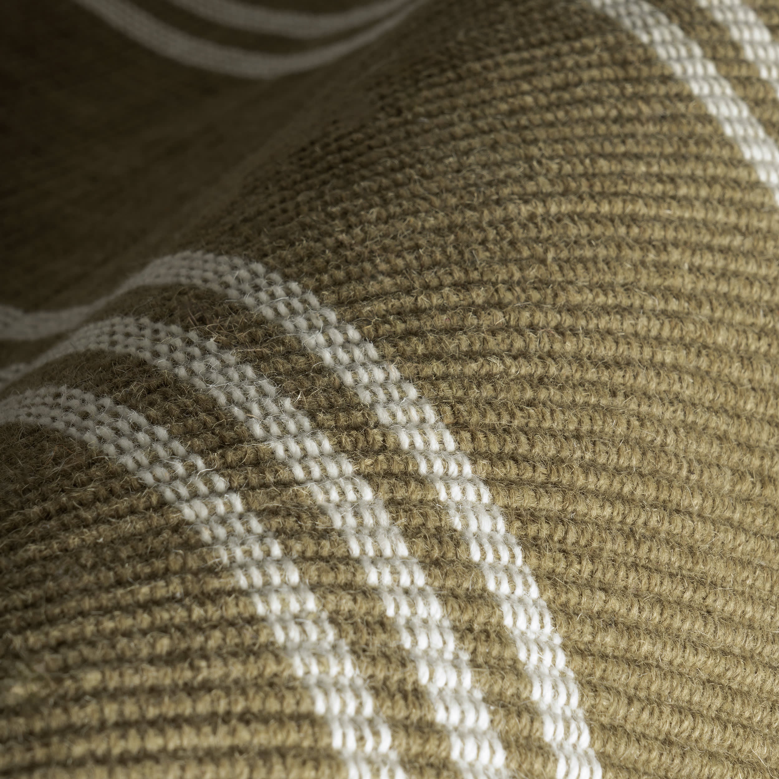 Cinder Stripe Wool Rug | Olive Green - Image 12