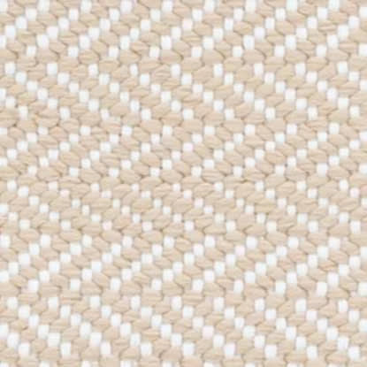 Herringbone Handwoven Indoor/Outdoor Rug Swatch | Linen/White