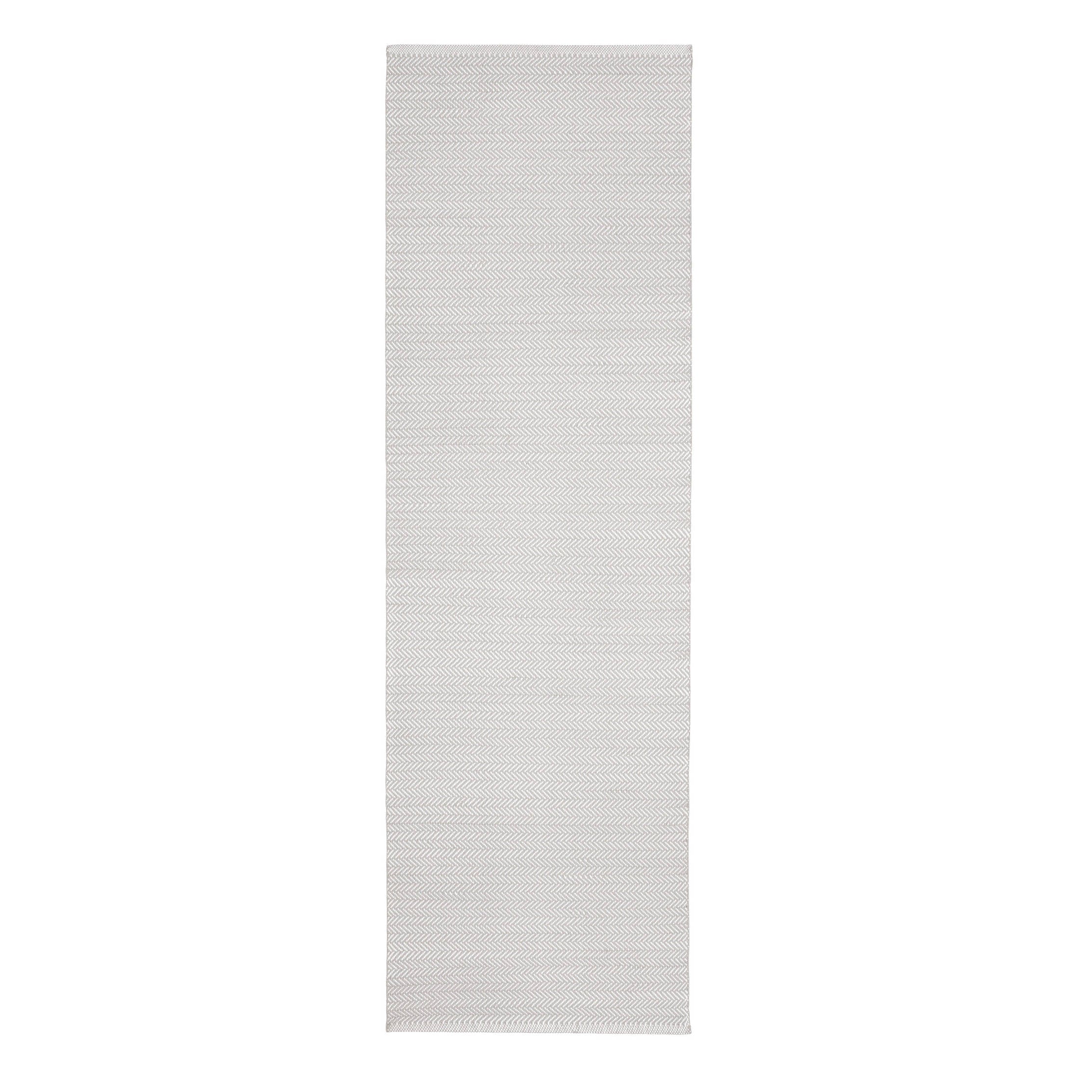 Herringbone Handwoven Indoor/Outdoor Rug | Pearl Grey/White - Image 2