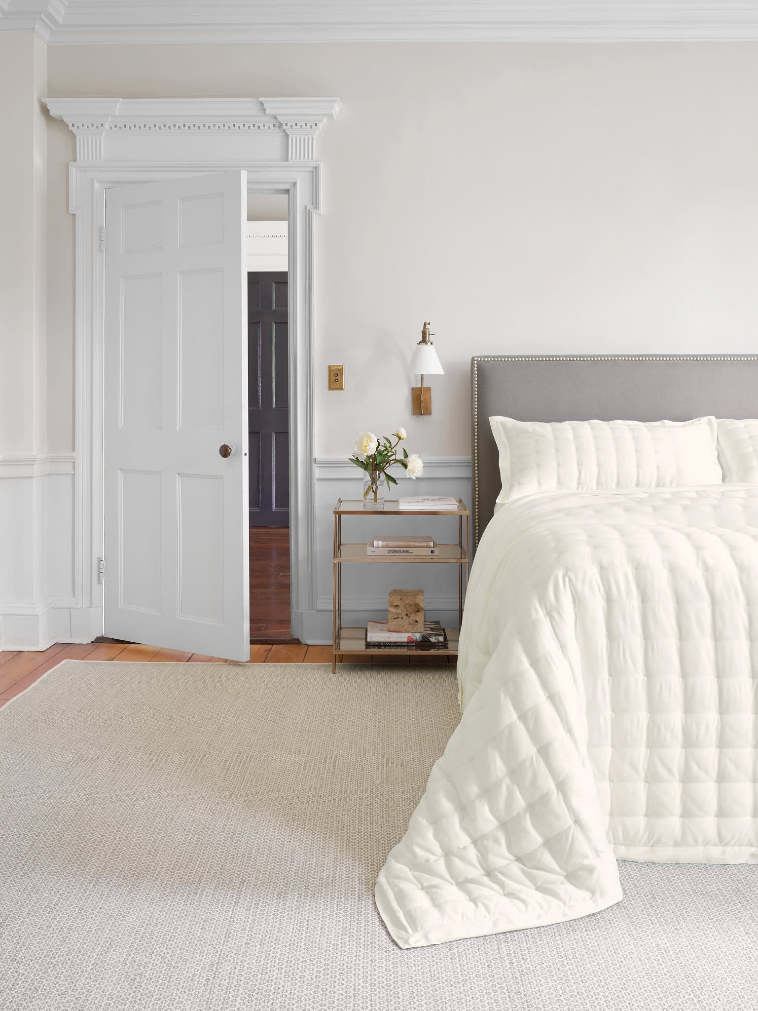 Honeycomb Handwoven Wool Rug | Ivory/Grey - Image 3