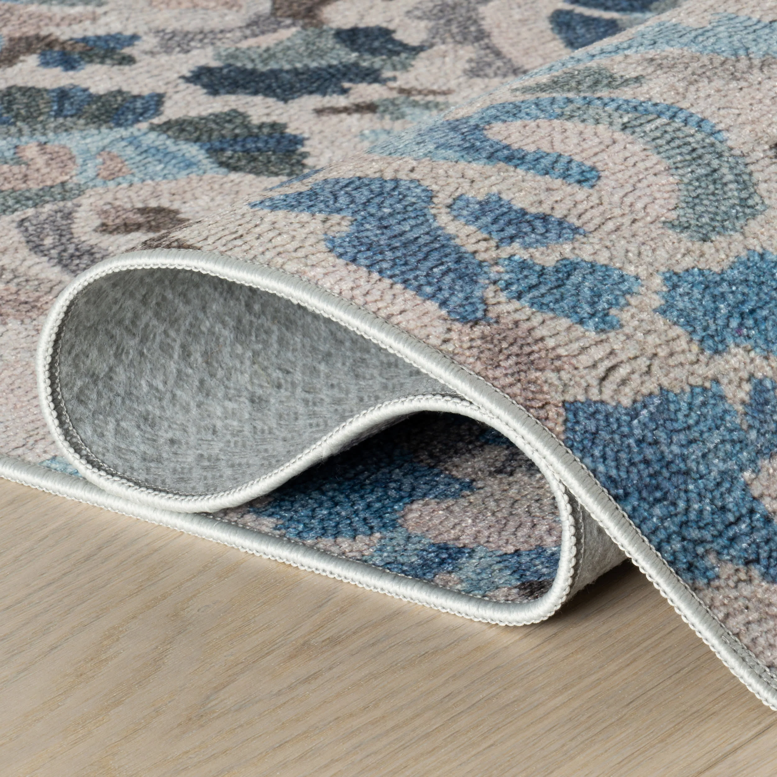 Ines Machine Washable Rug | Blue - Image 6
