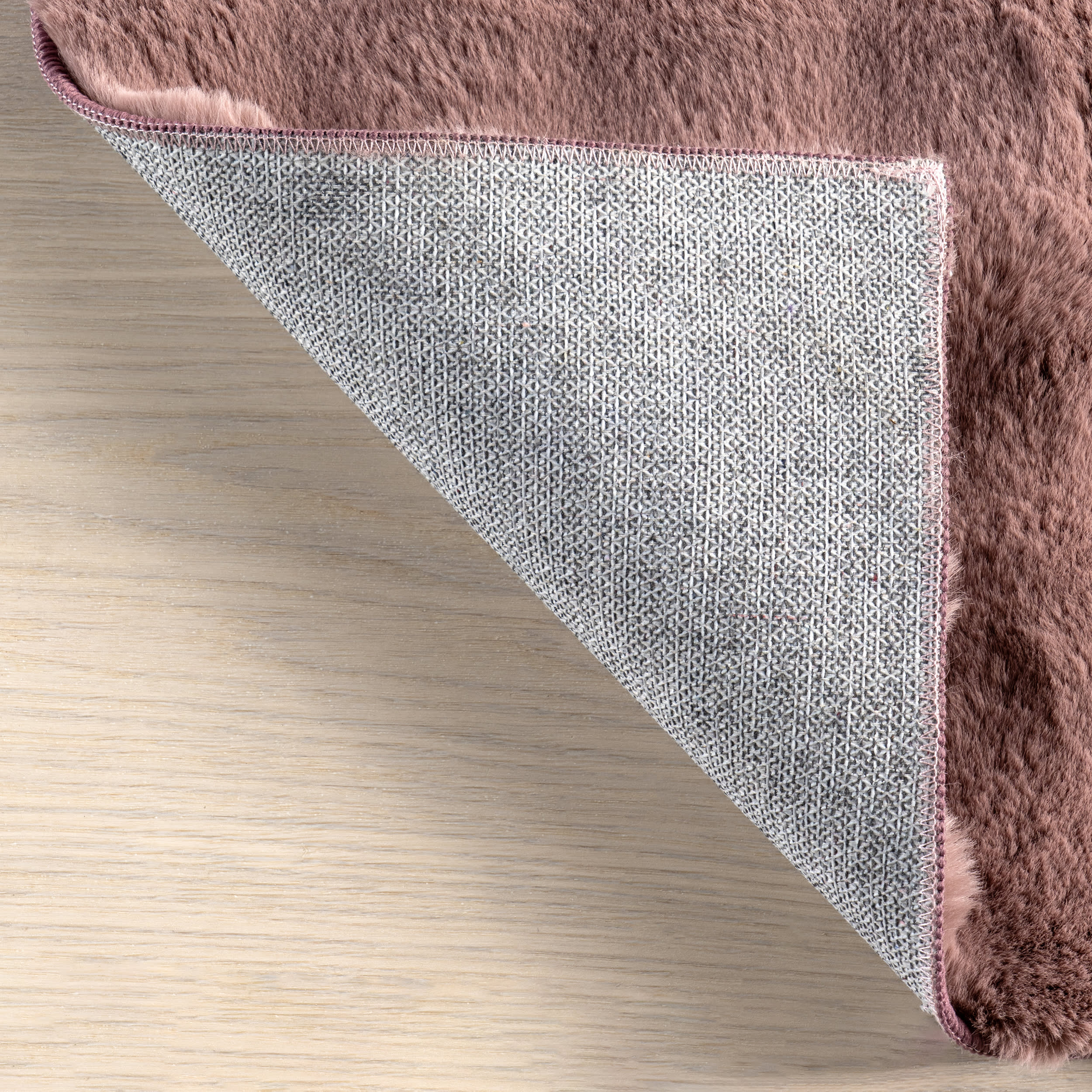 Katy Checkered Cloud Washable Rug | Burgundy - Image 5