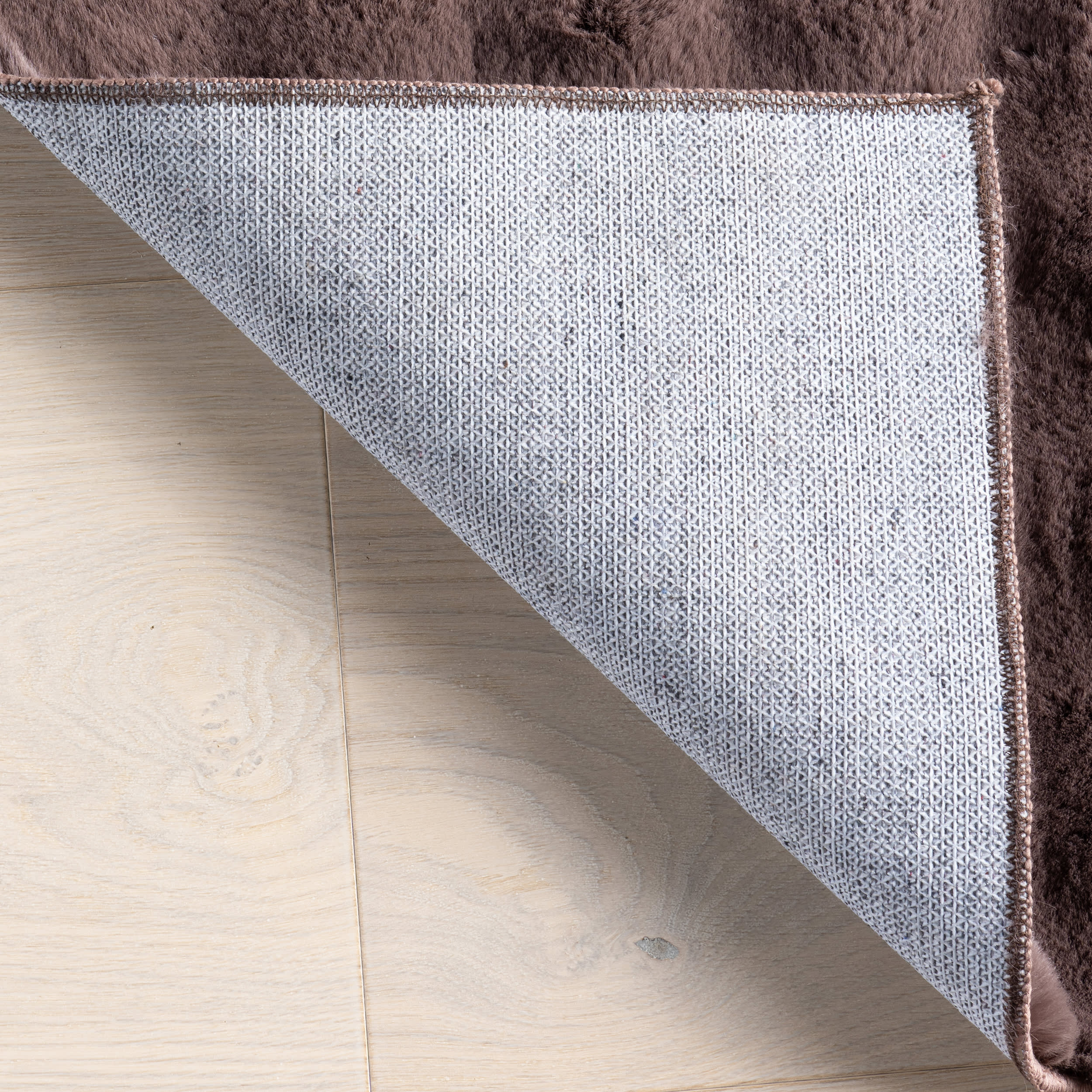 Katy Checkered Cloud Washable Rug | Dark Brown - Image 5