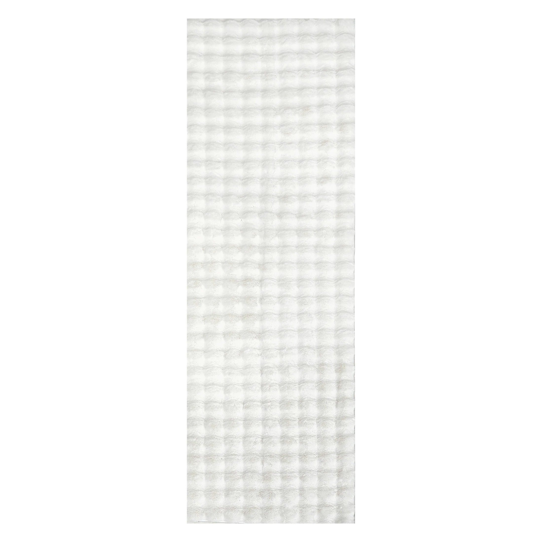 Katy Checkered Cloud Washable Rug | Off White - Image 2