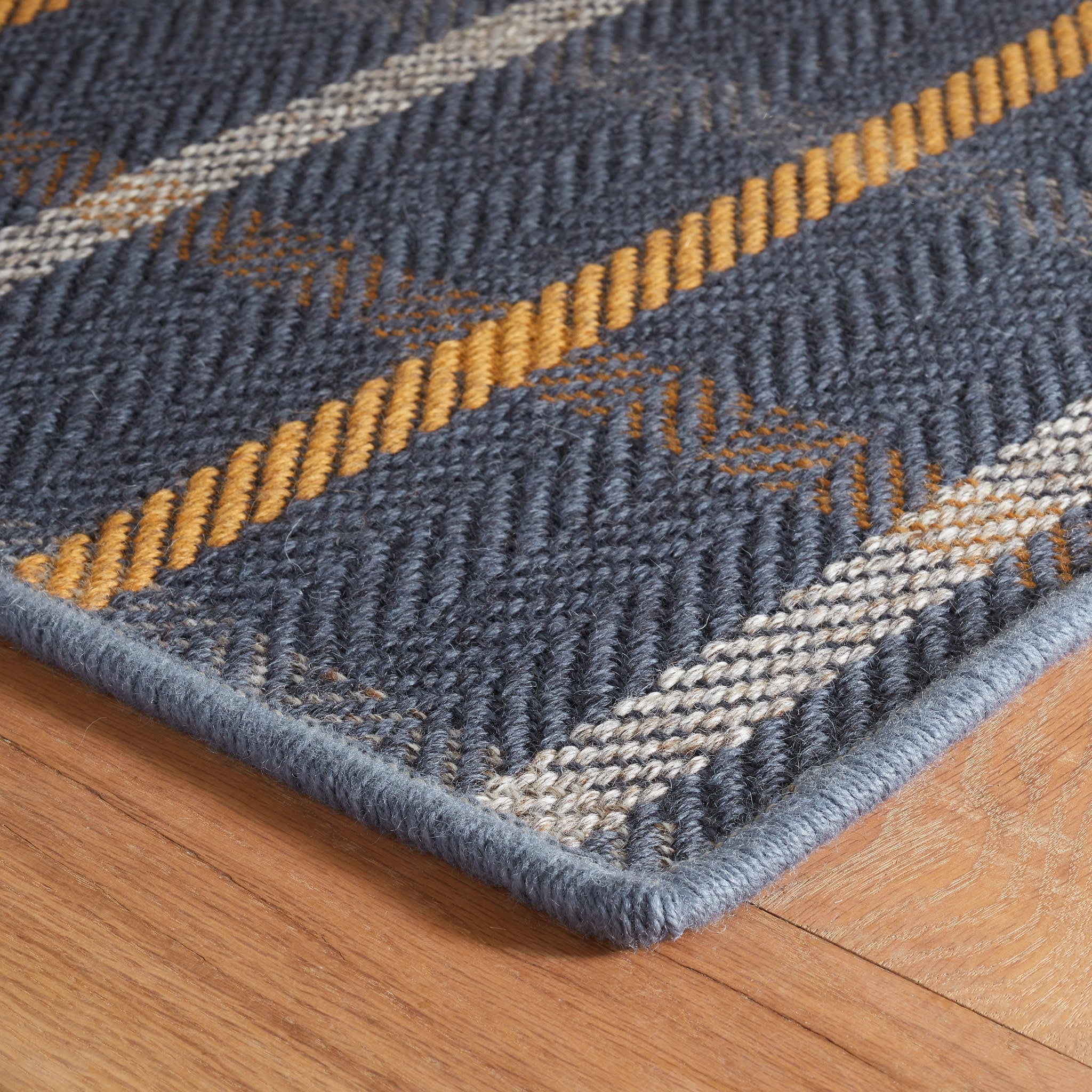Jackson Navy/Ivory Woven Wool Custom Rug - Image 6