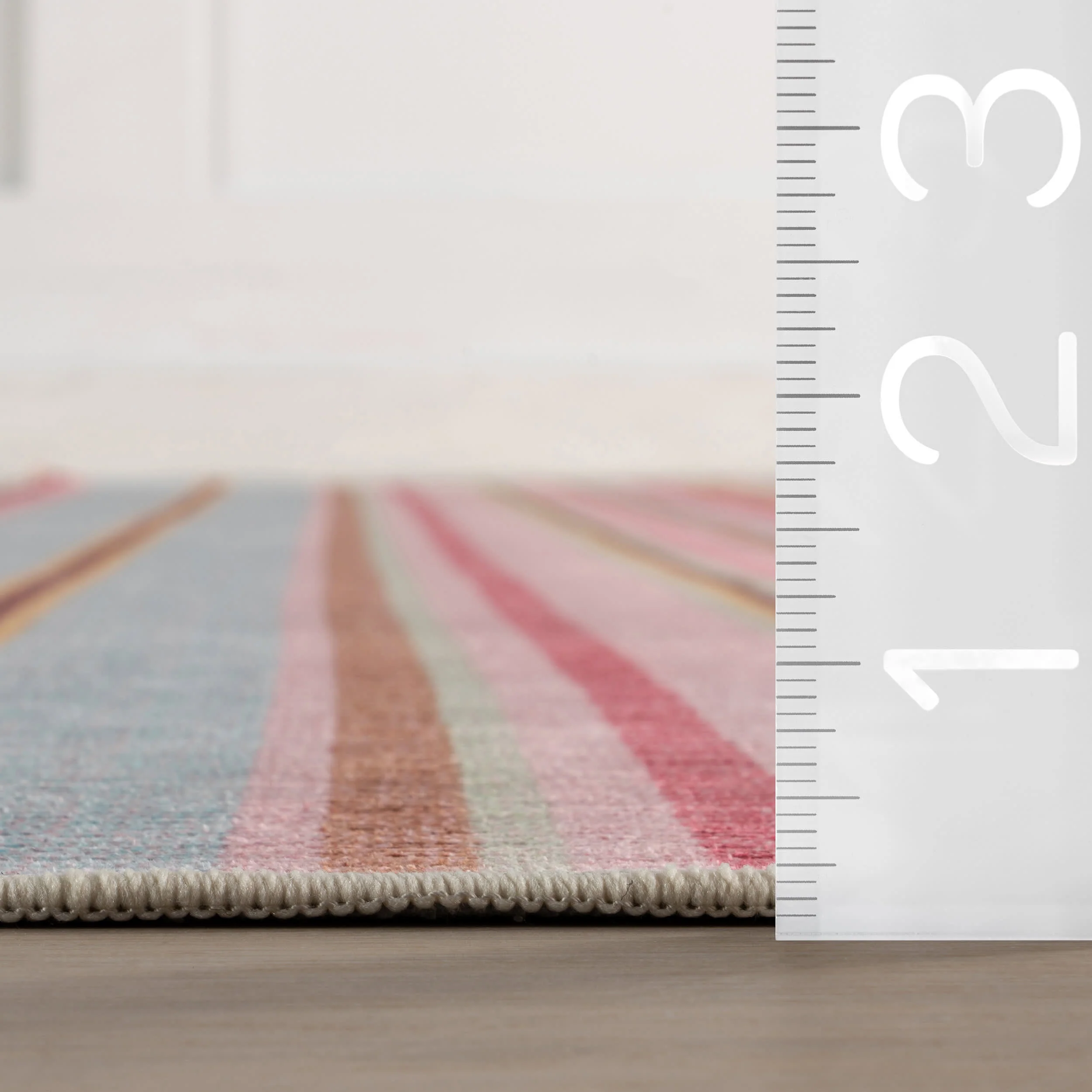 Jamaica Stripe Machine Washable Rug | Multi - Image 5