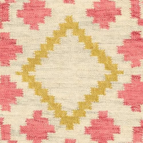 Jelly Roll Handwoven Wool Rug Swatch | Fuchsia