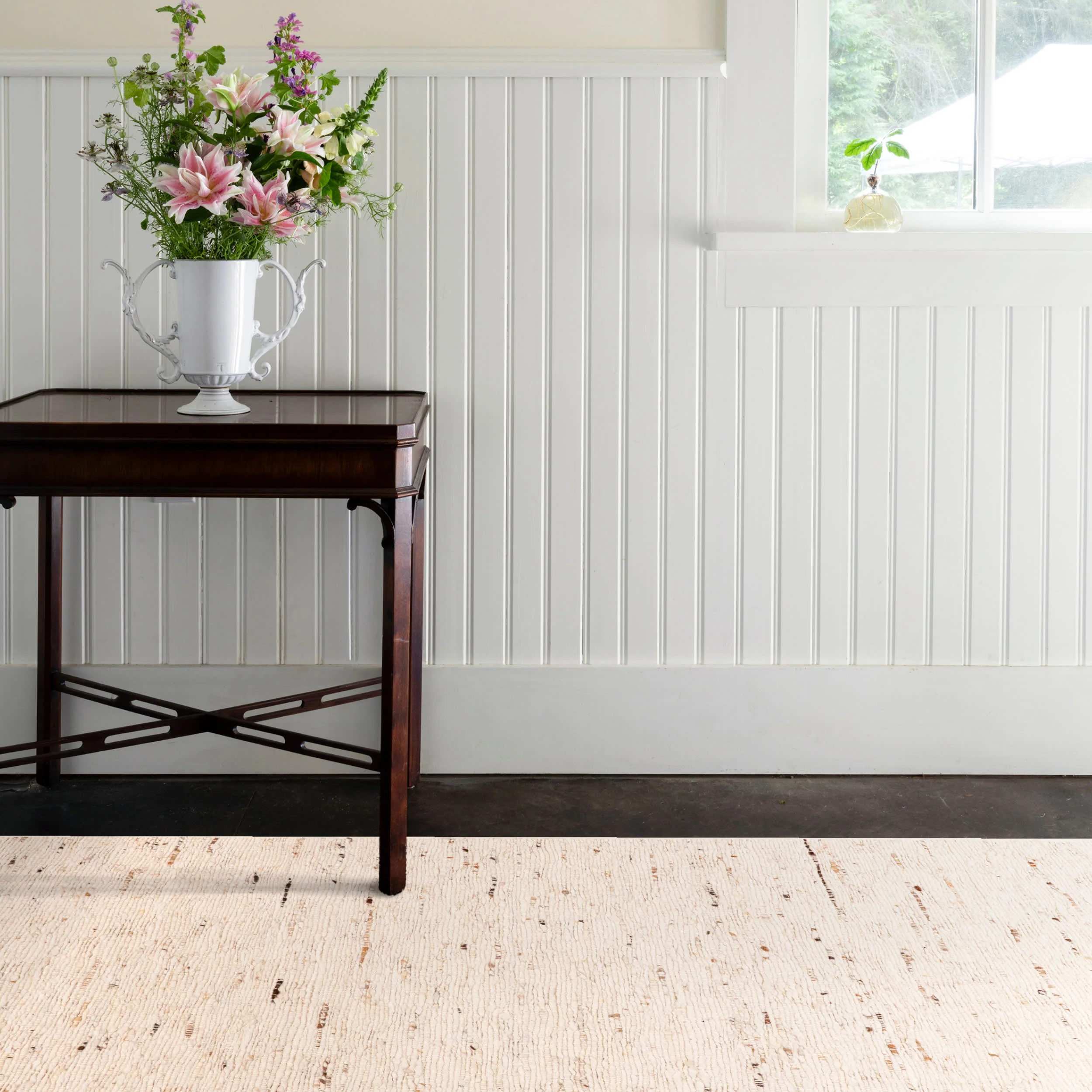 Axis Tasseled Wool Rug | Ivory - Image 2