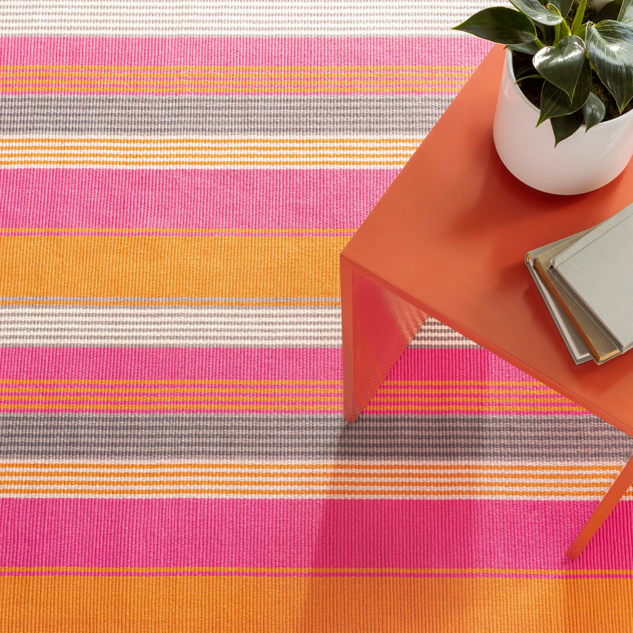 Juliana Stripe Handwoven Cotton Rug Swatch - Image 4