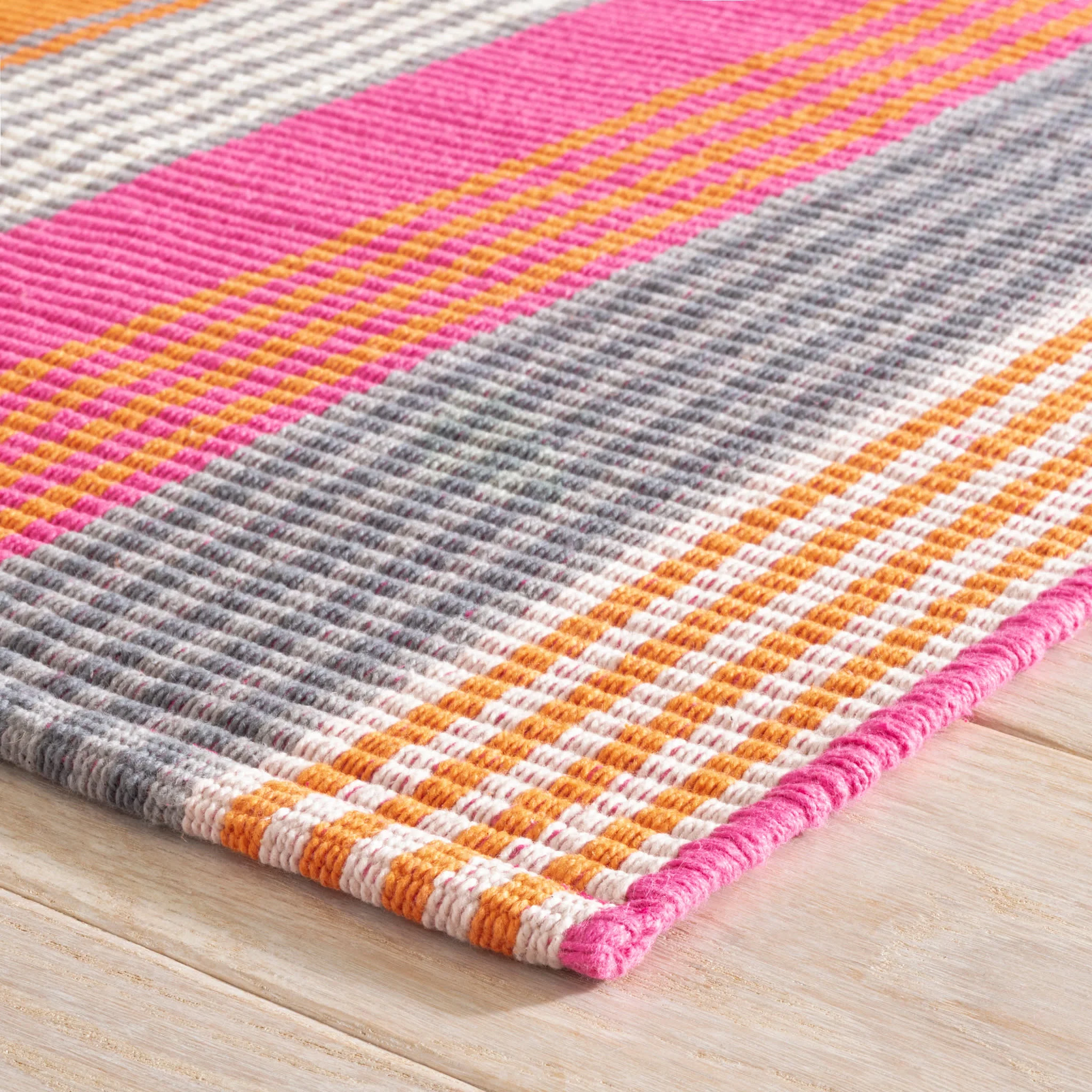 Juliana Stripe Handwoven Cotton Rug Swatch - Image 5