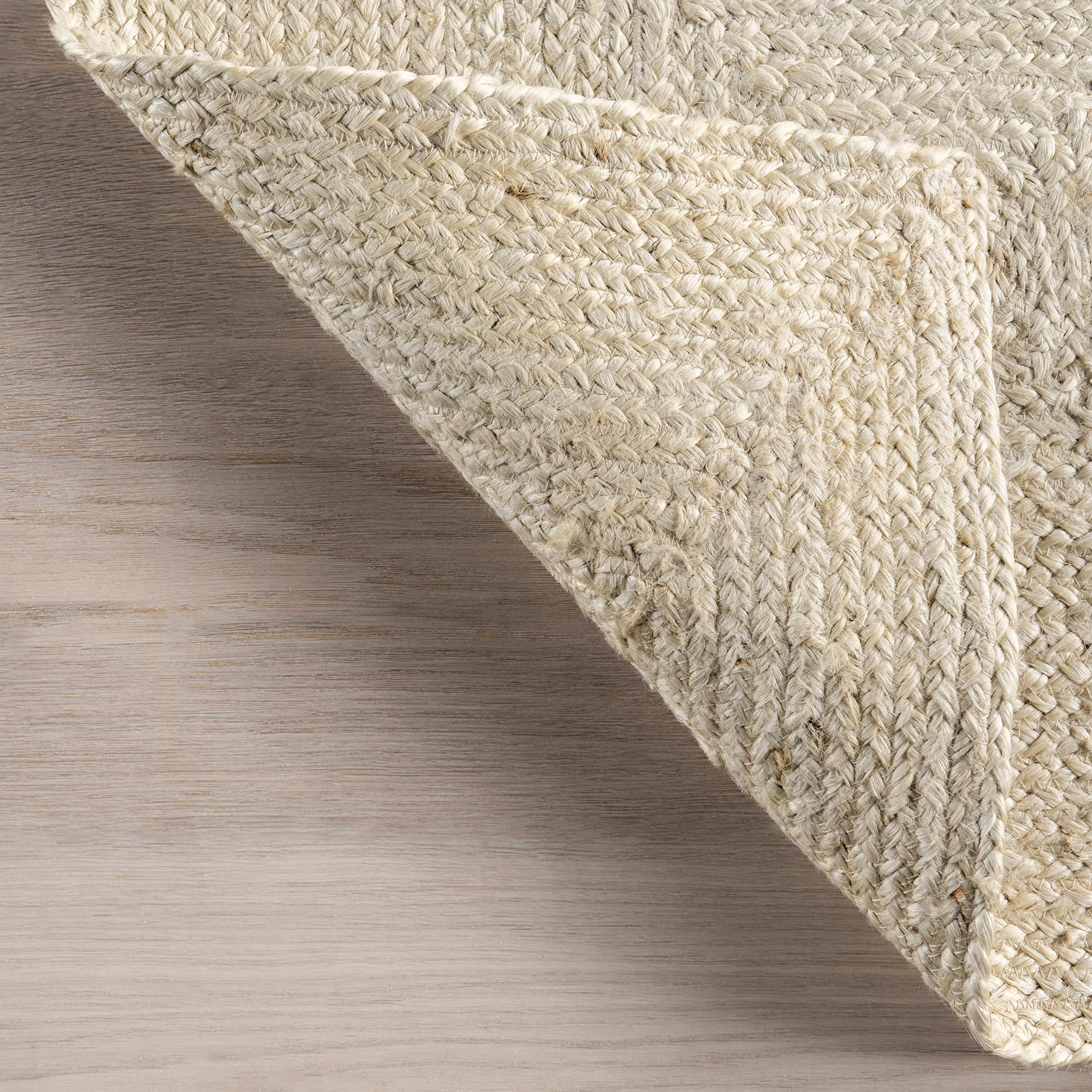 Lattice Tiled Jute Rug | Ivory - Image 6