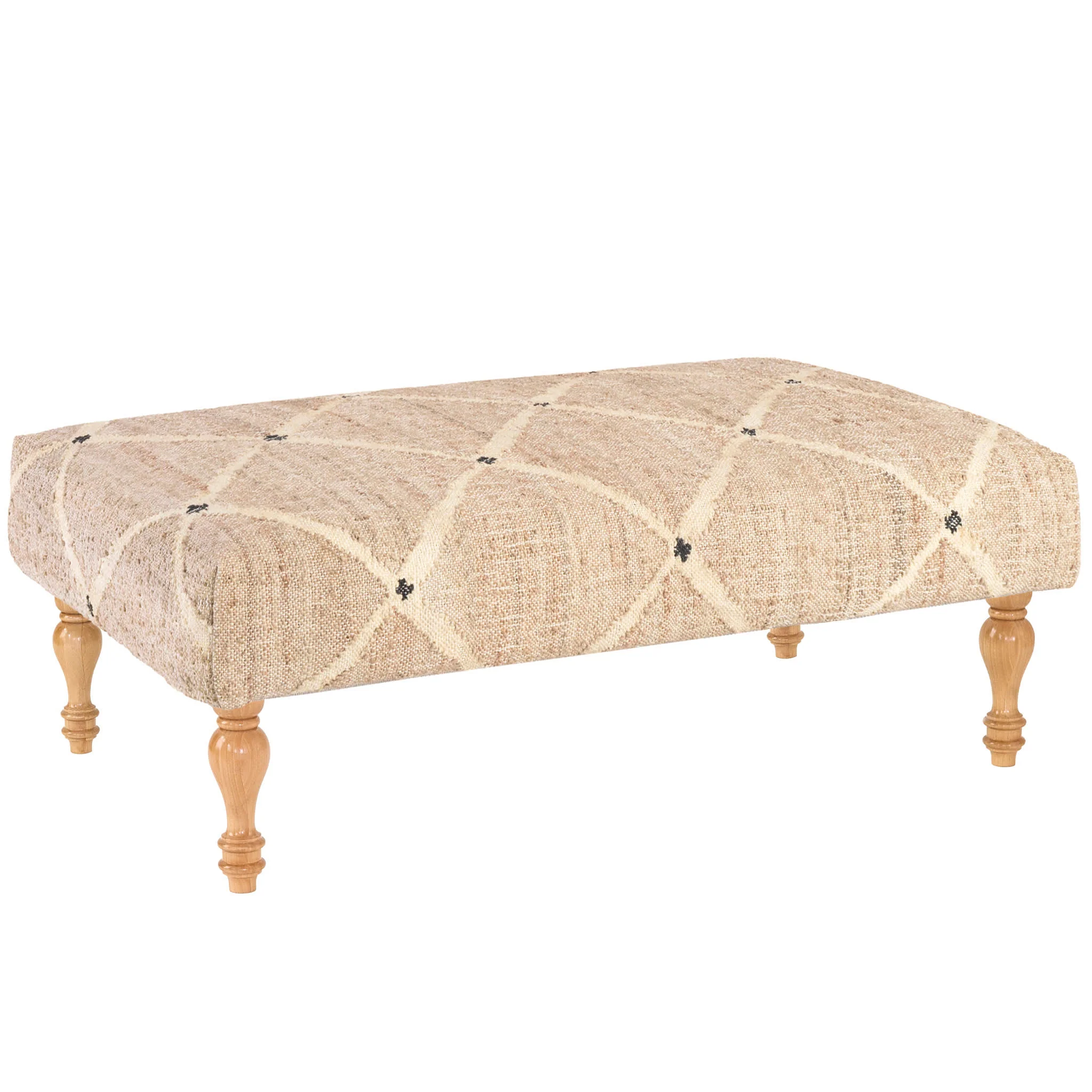 Kali Natural Custom Rug Ottoman | Natural - Image 3