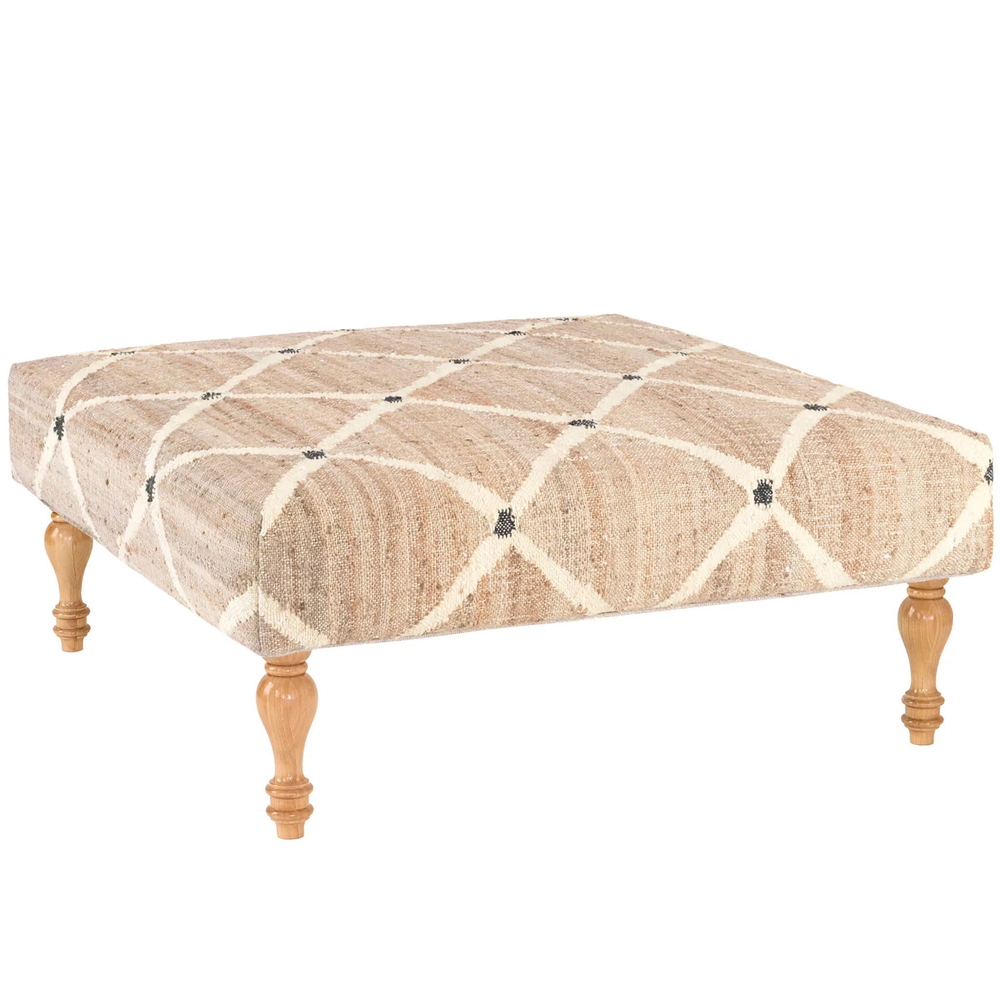 Kali Natural Custom Rug Ottoman | Natural - Image 2