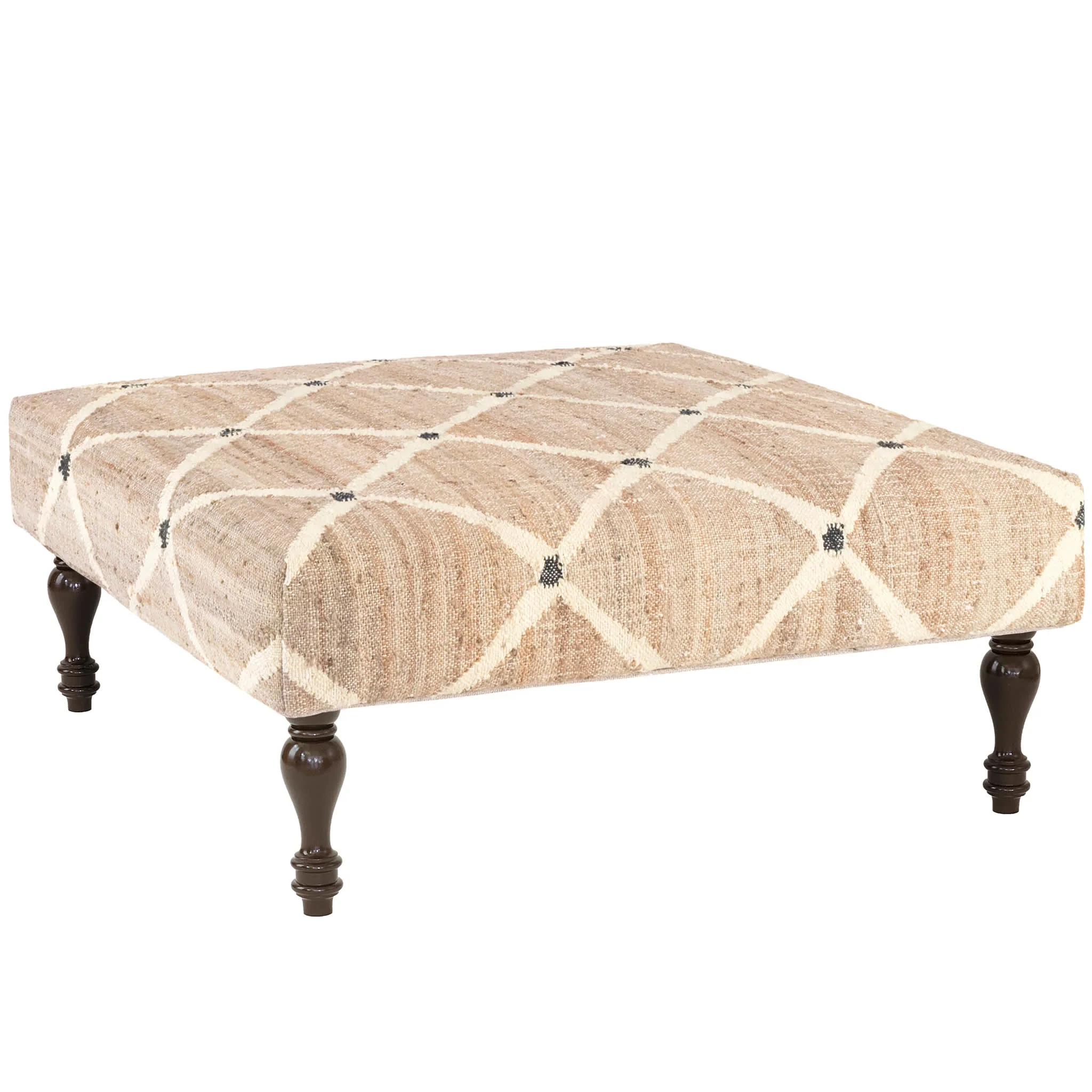 Kali Natural Custom Rug Ottoman | Natural - Image 6