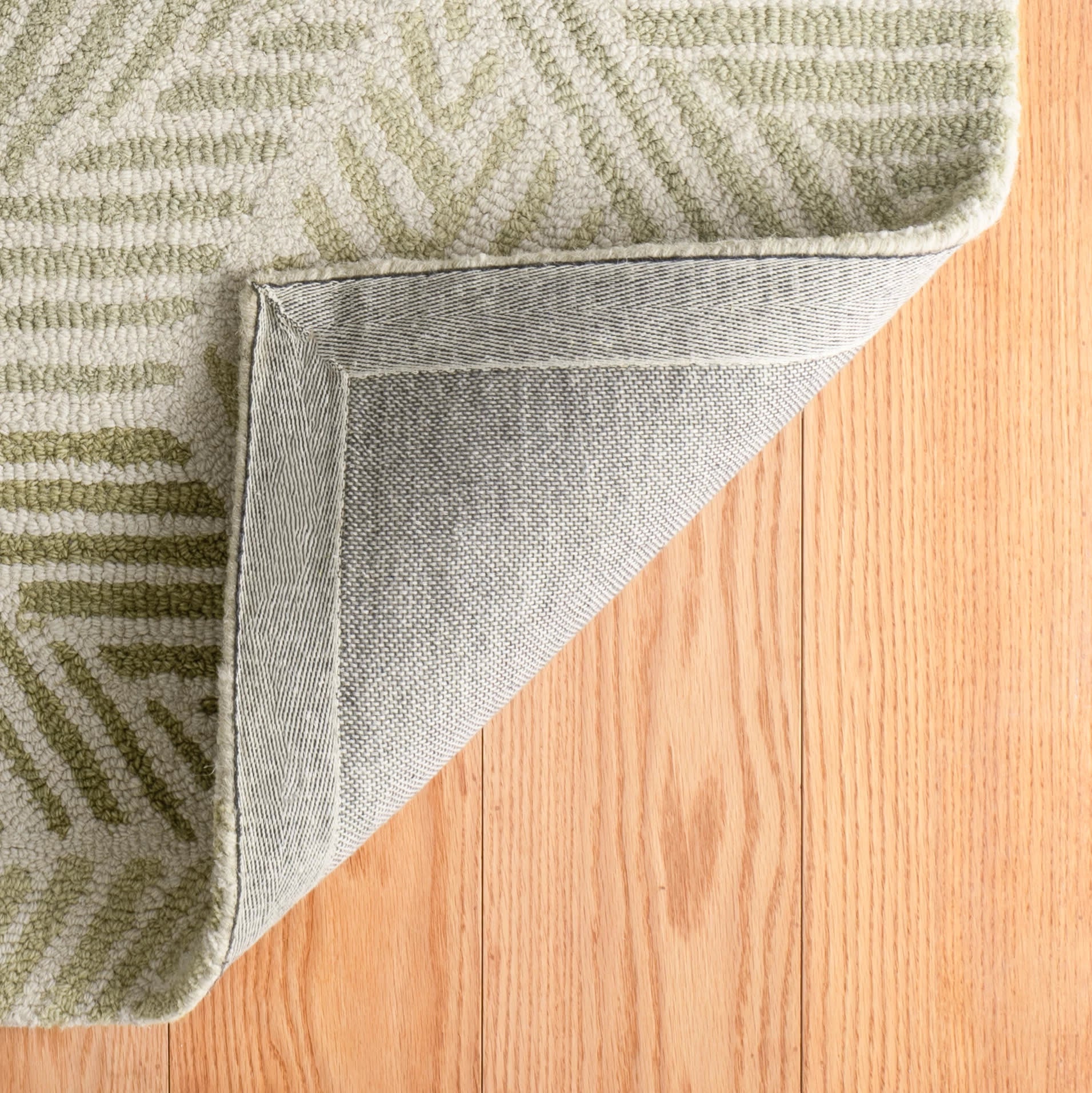 Karari Hand Hooked Wool Rug | Moss - Image 8