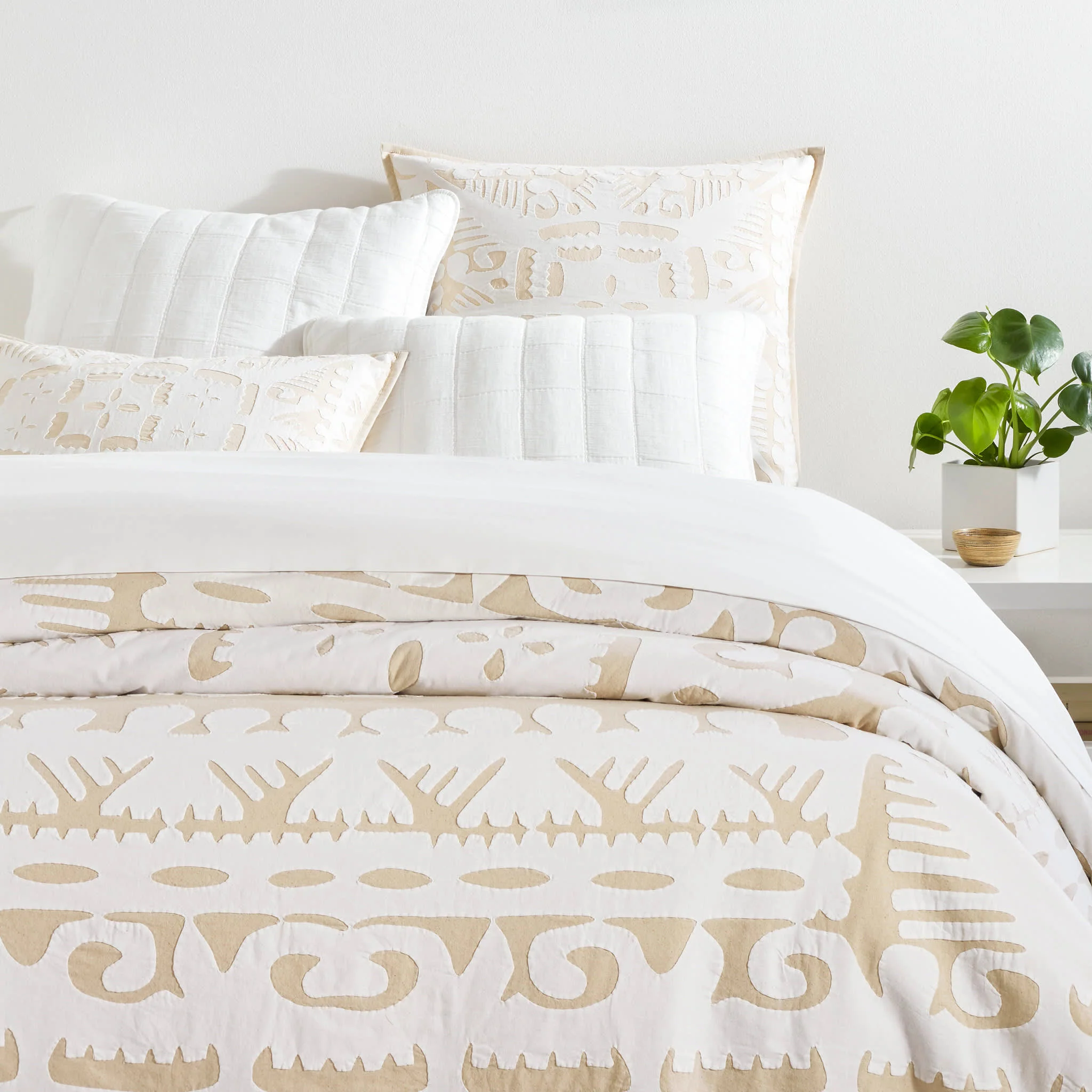 Knight Wood Cutwork Sham | Natural