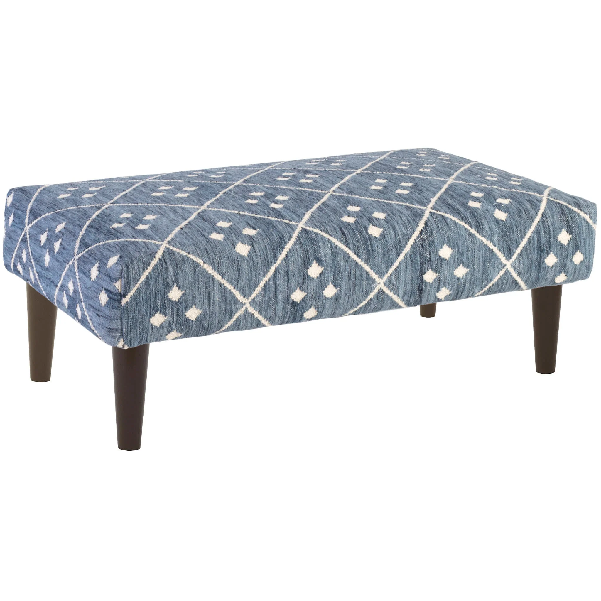 Kota Indigo Custom Rug Ottoman | Indigo - Image 5