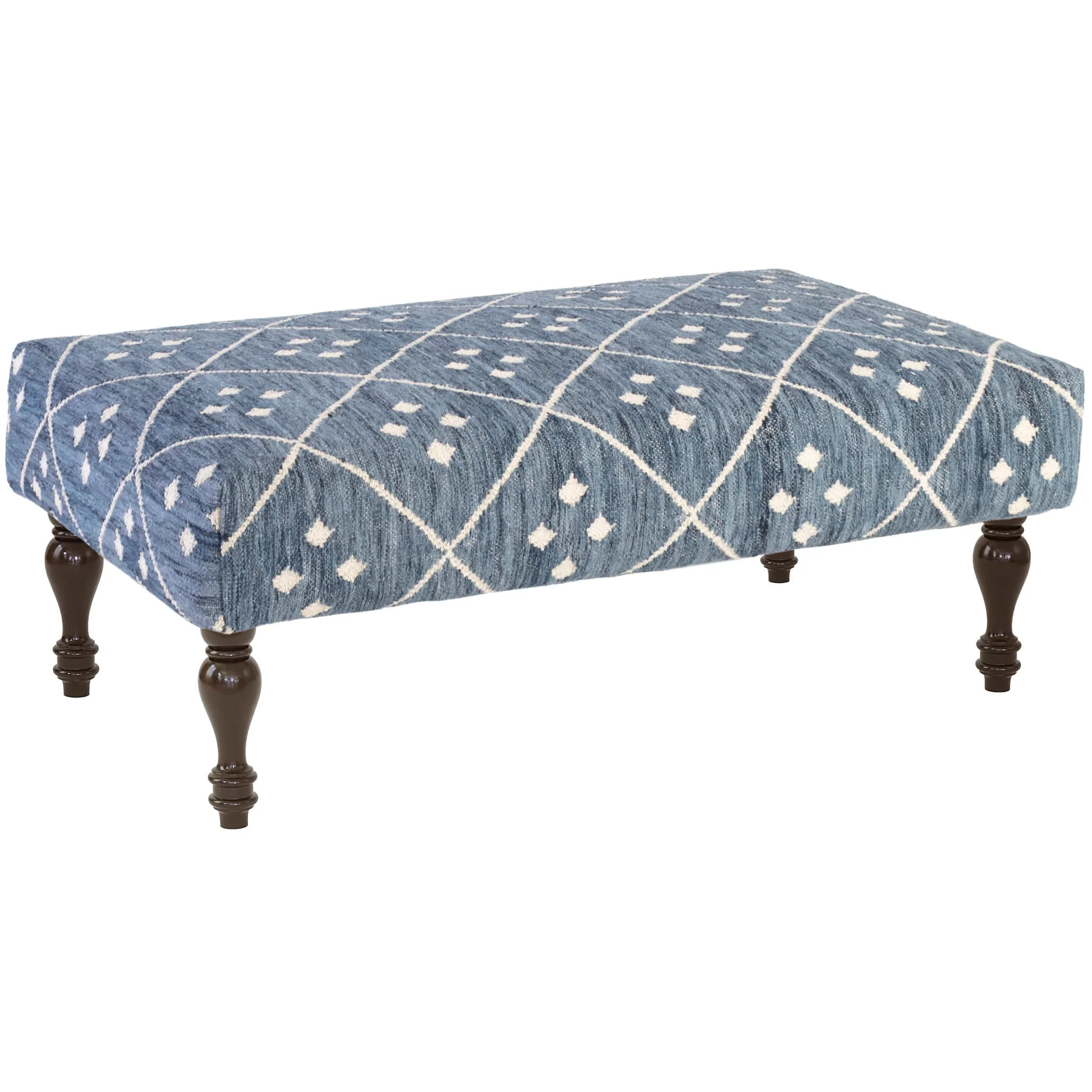 Kota Indigo Custom Rug Ottoman | Indigo - Image 6