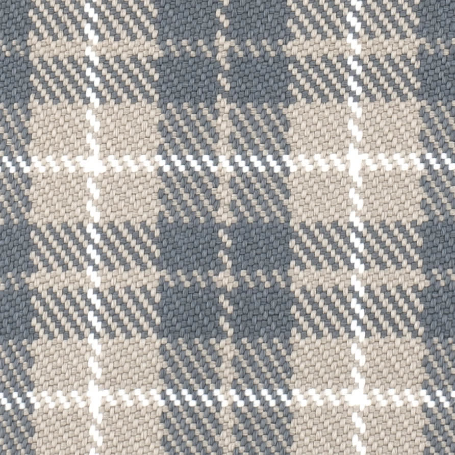 Lakeville Plaid Handwoven Indoor/Outdoor Rug Swatch | Charcoal