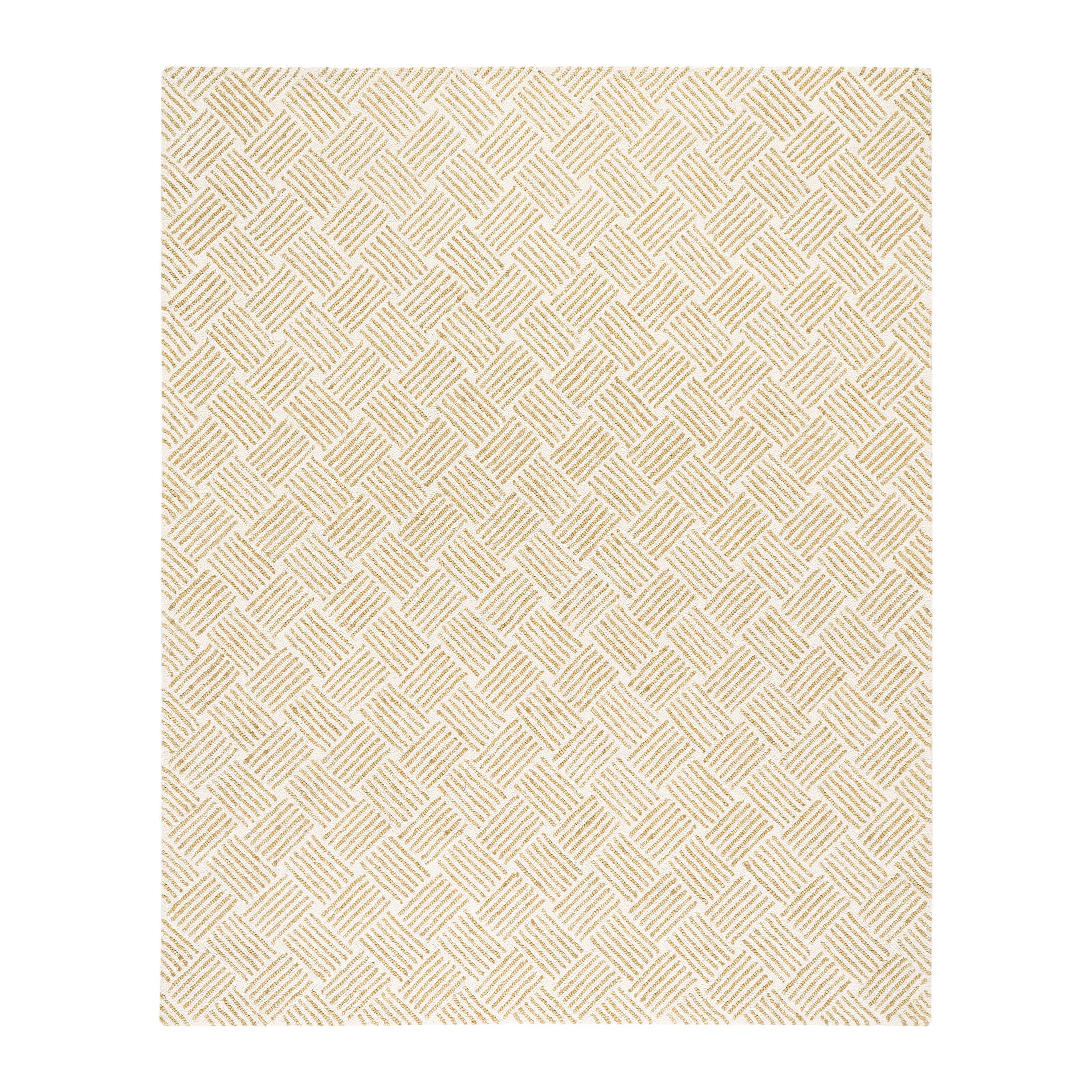 Layers Hand Hooked Wool Rug | Ochre - Image 2