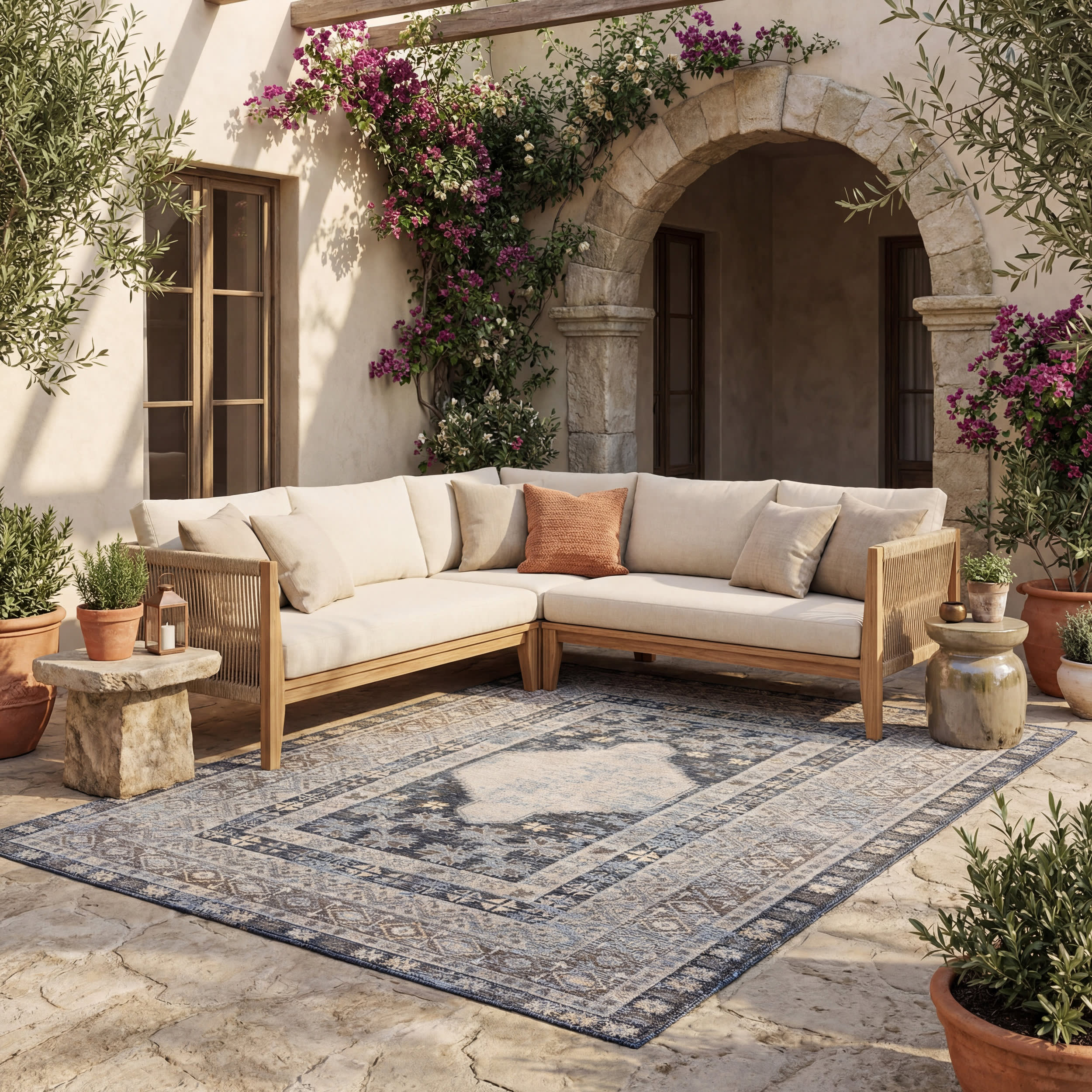 Bracken Indoor/Outdoor Rug | Grey - Image 2