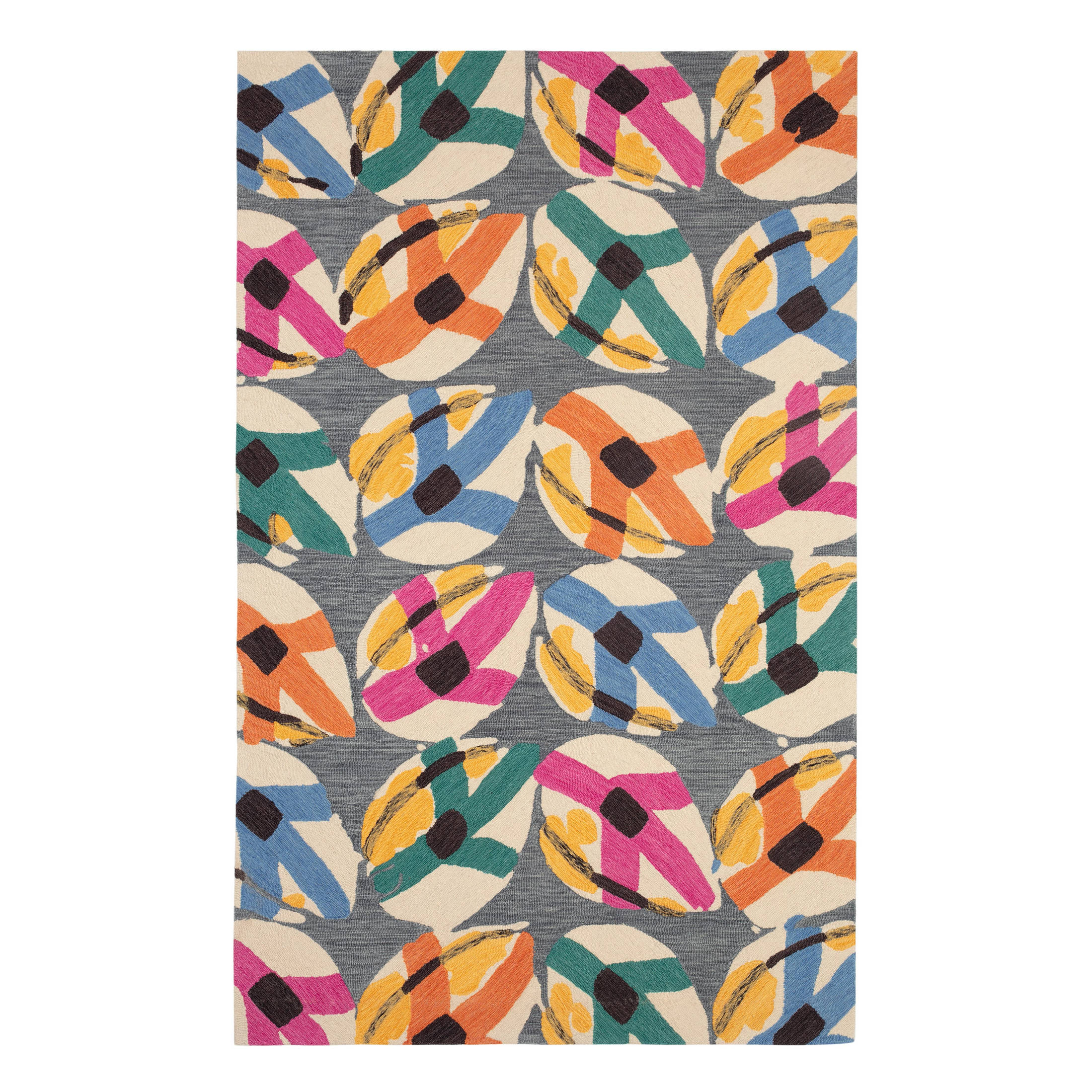 Lily Pad Hand Micro Hooked Wool Rug | Autumn