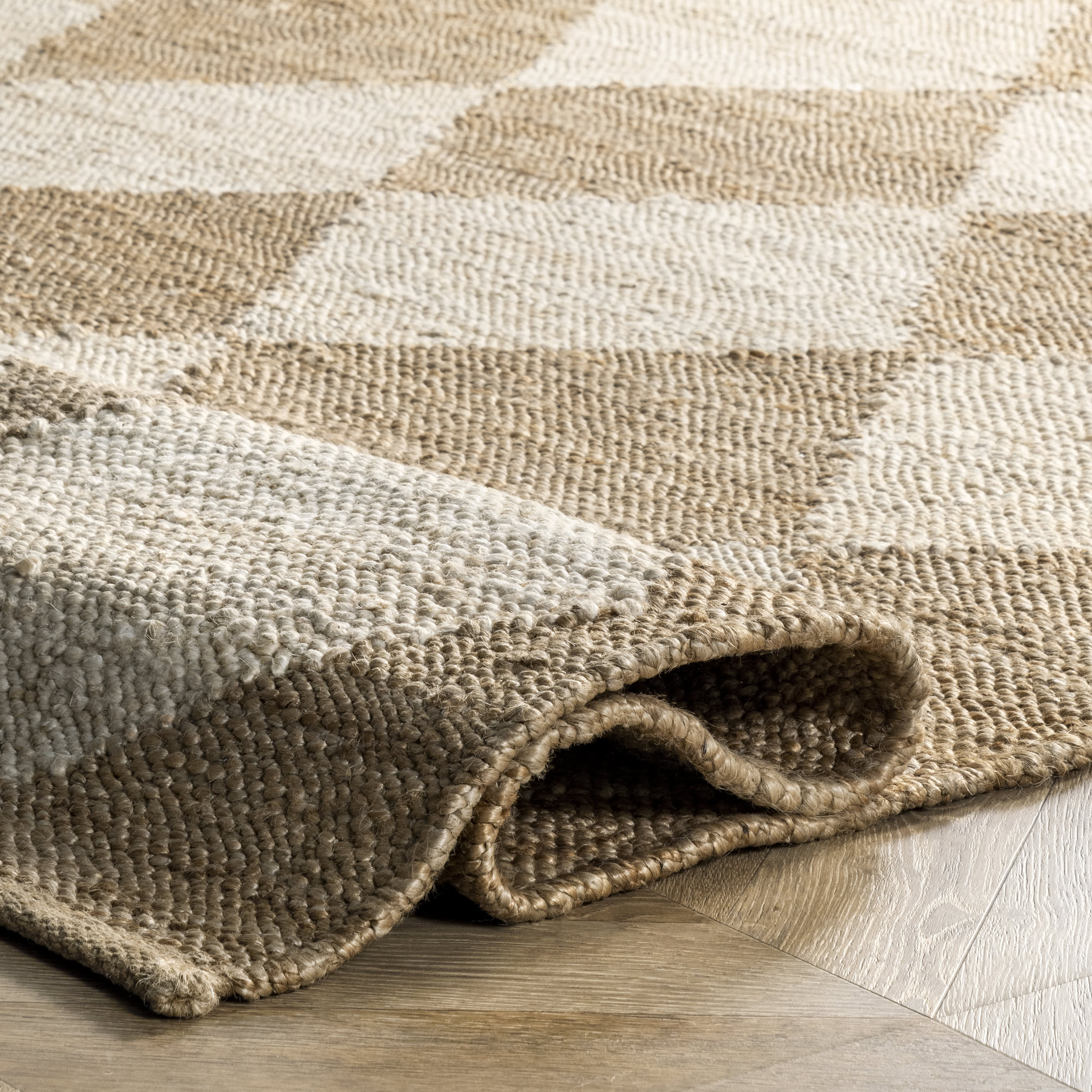 Hearth Diamond Jute Rug | Natural - Image 11
