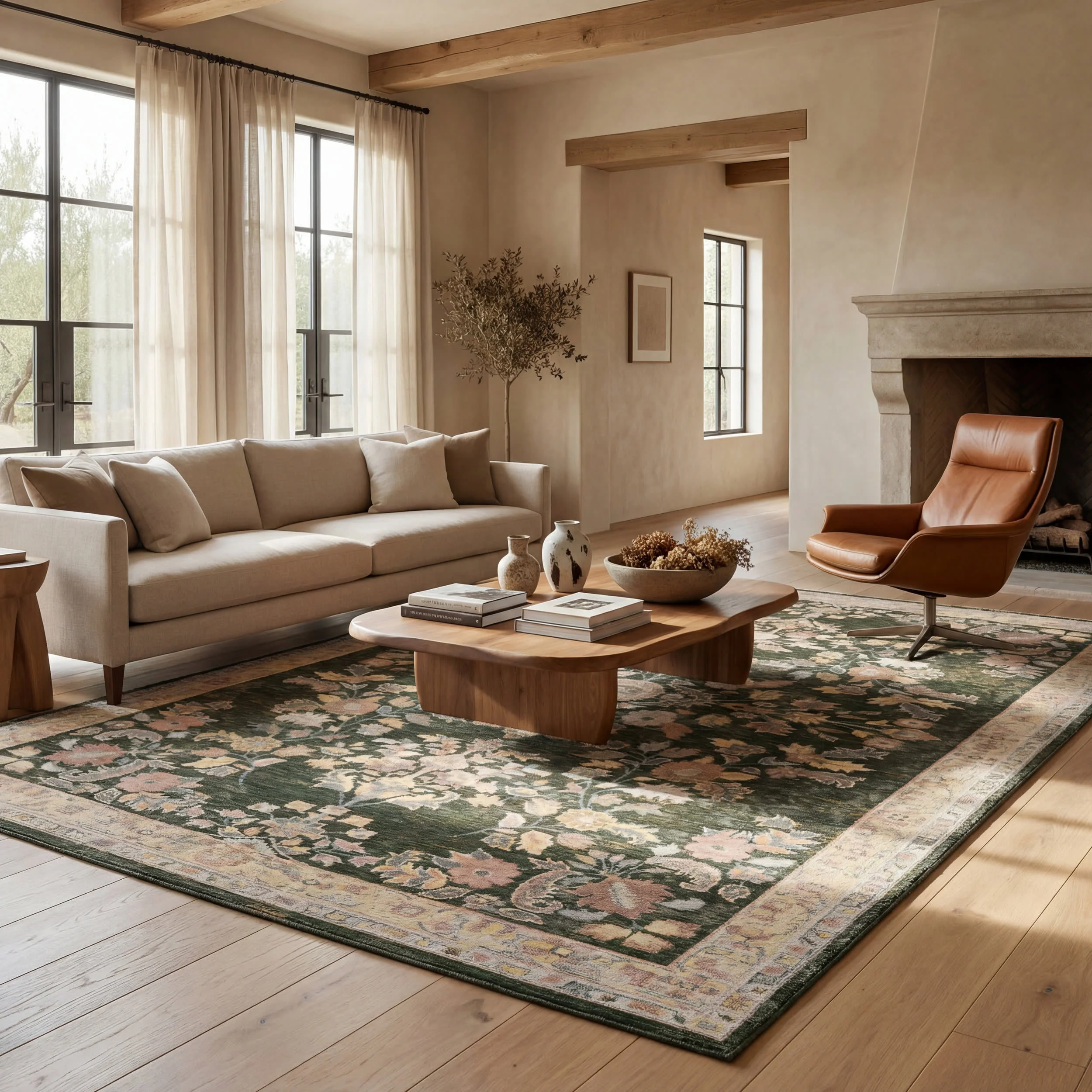 Olivejune Indoor/Outdoor Rug | Green - Image 3
