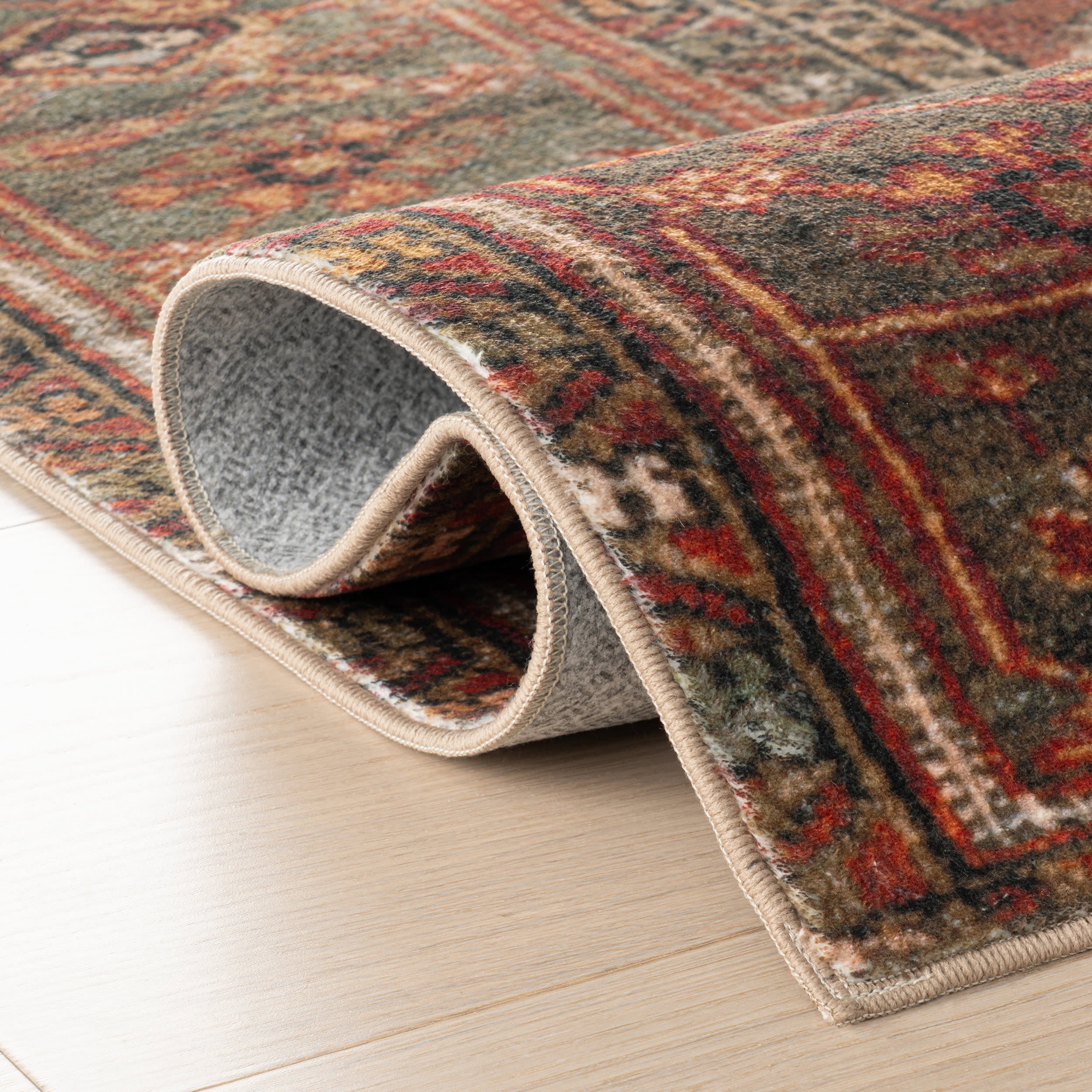 Maid Medallion Washable Rug | Red - Image 10