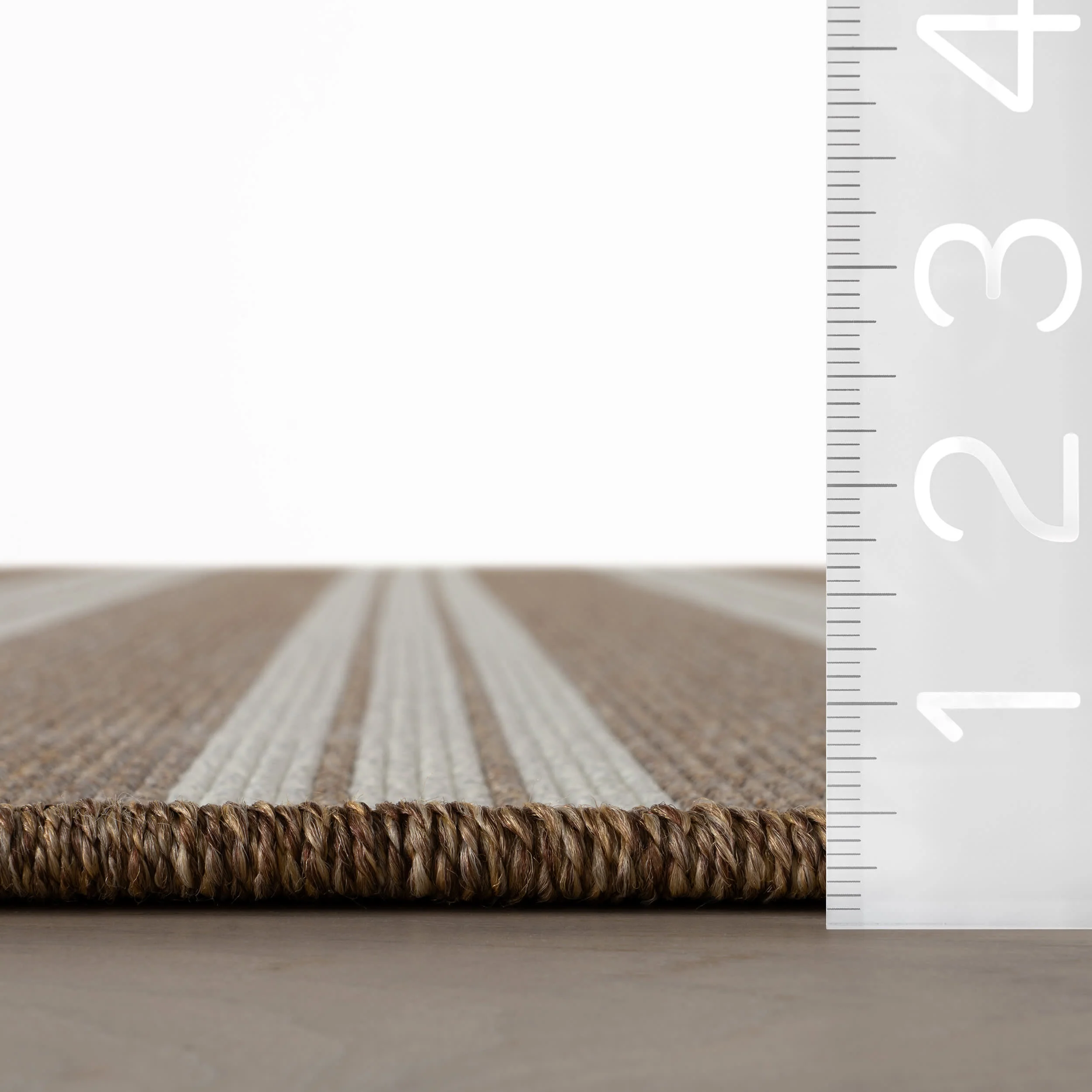 Meredith Wide Striped Indoor/Outdoor Custom Rug | Natural - Image 5