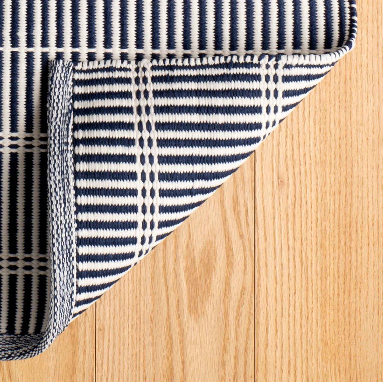 Marlo Navy Handwoven Indoor/Outdoor Rug Swatch - Image 6