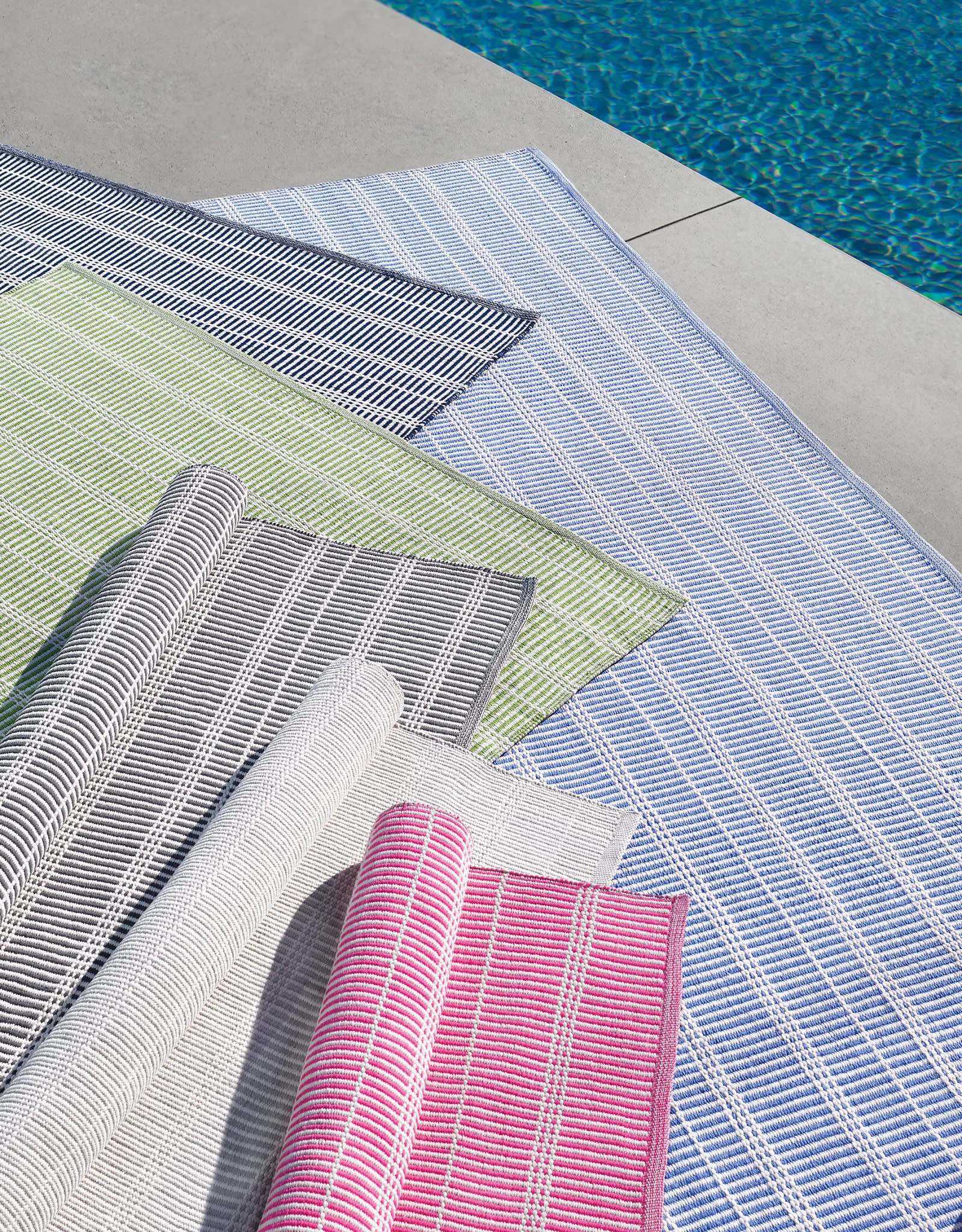 Marlo Navy Handwoven Indoor/Outdoor Rug Swatch - Image 7