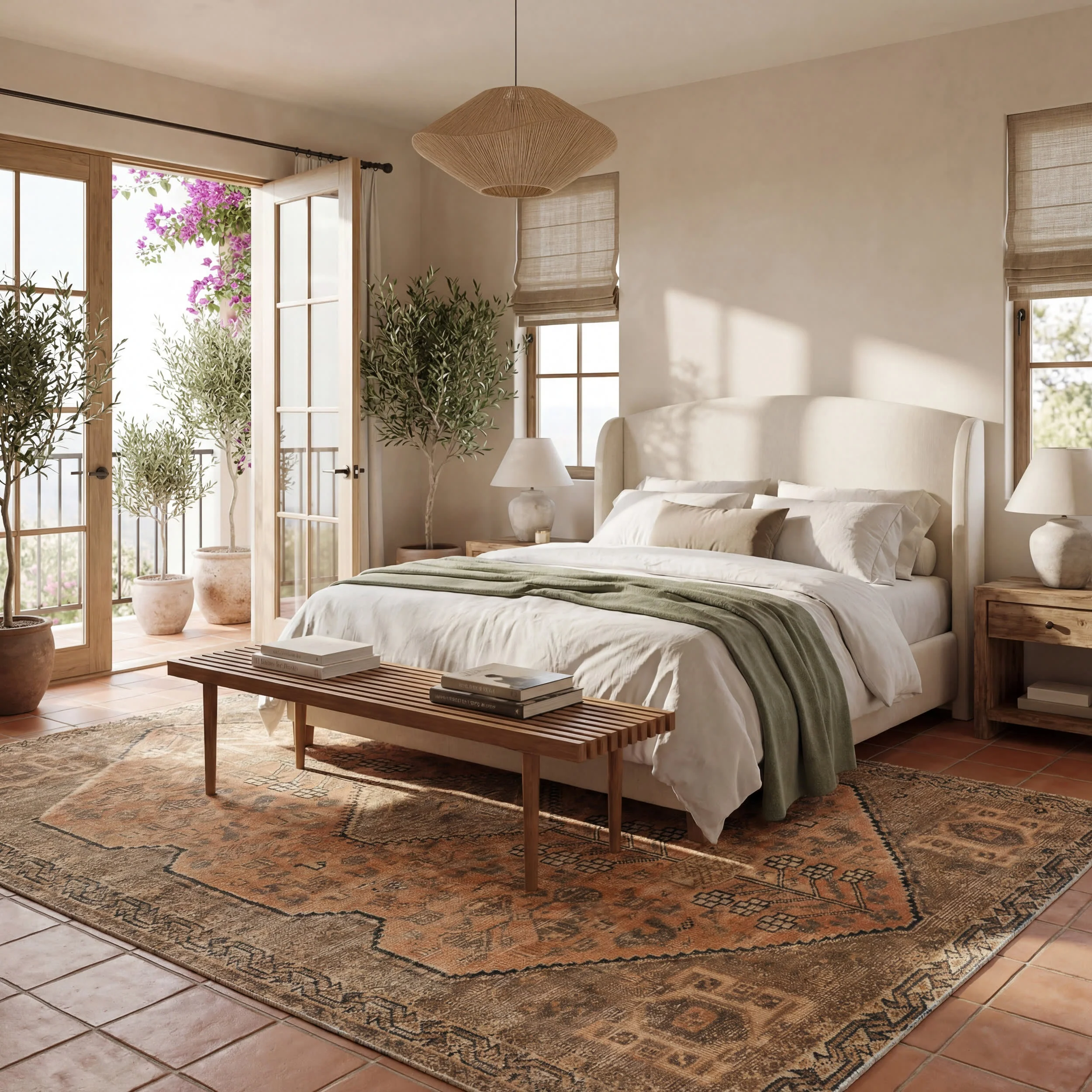 Marth Medallion Washable Rug | Brown - Image 3