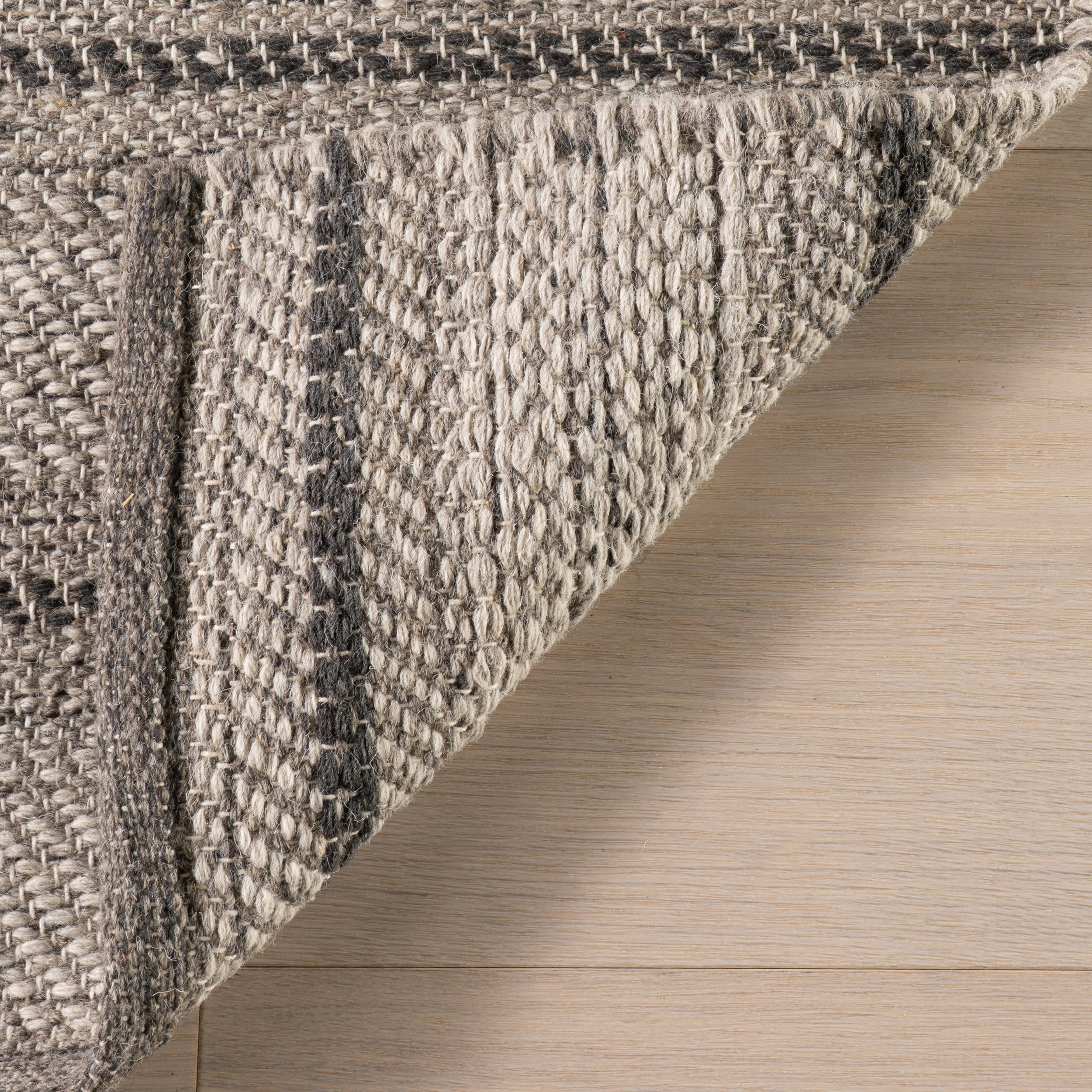 Mateo Striped Wool Cozy Rug by Nate Berkus | Brown - Image 4
