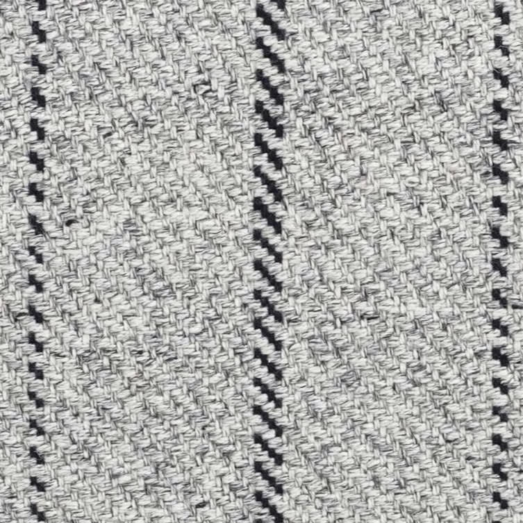 Melange Stripe Handwoven Indoor/Outdoor Rug Swatch | Grey/Black
