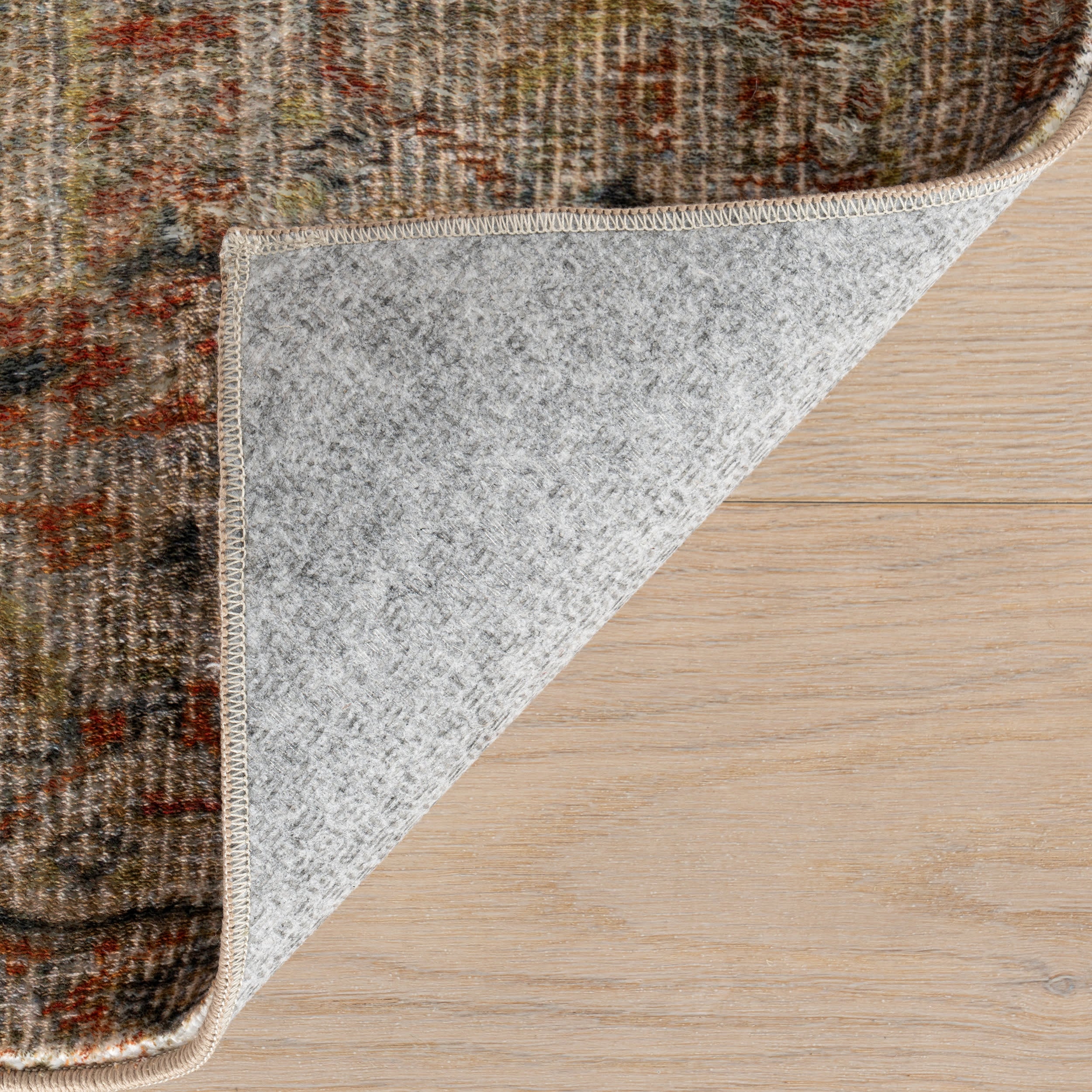 Melin Distresed Washable Rug | Orange - Image 5