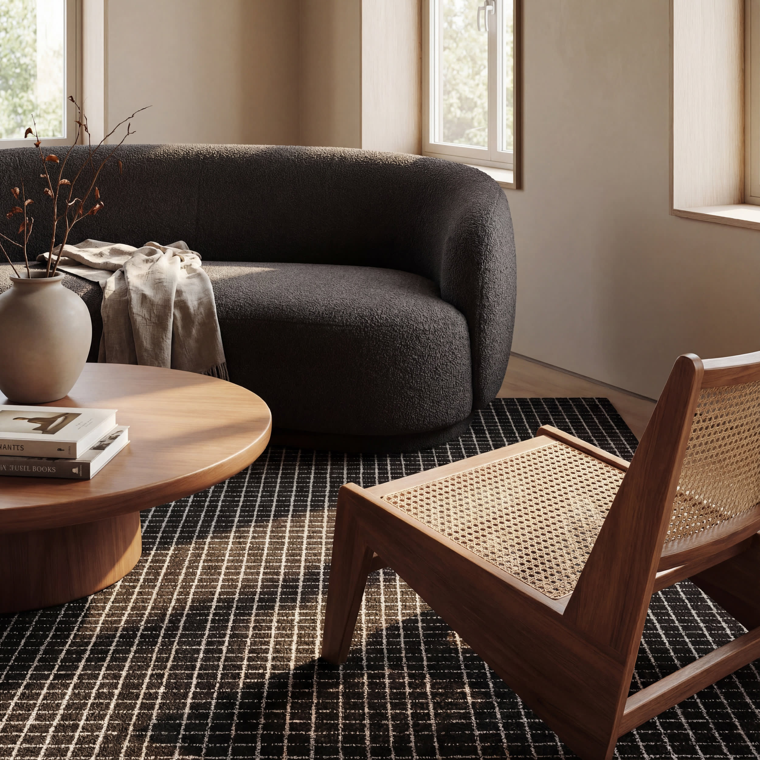 Clayborne Hand Tufted Wool Rug | Charcoal - Image 8