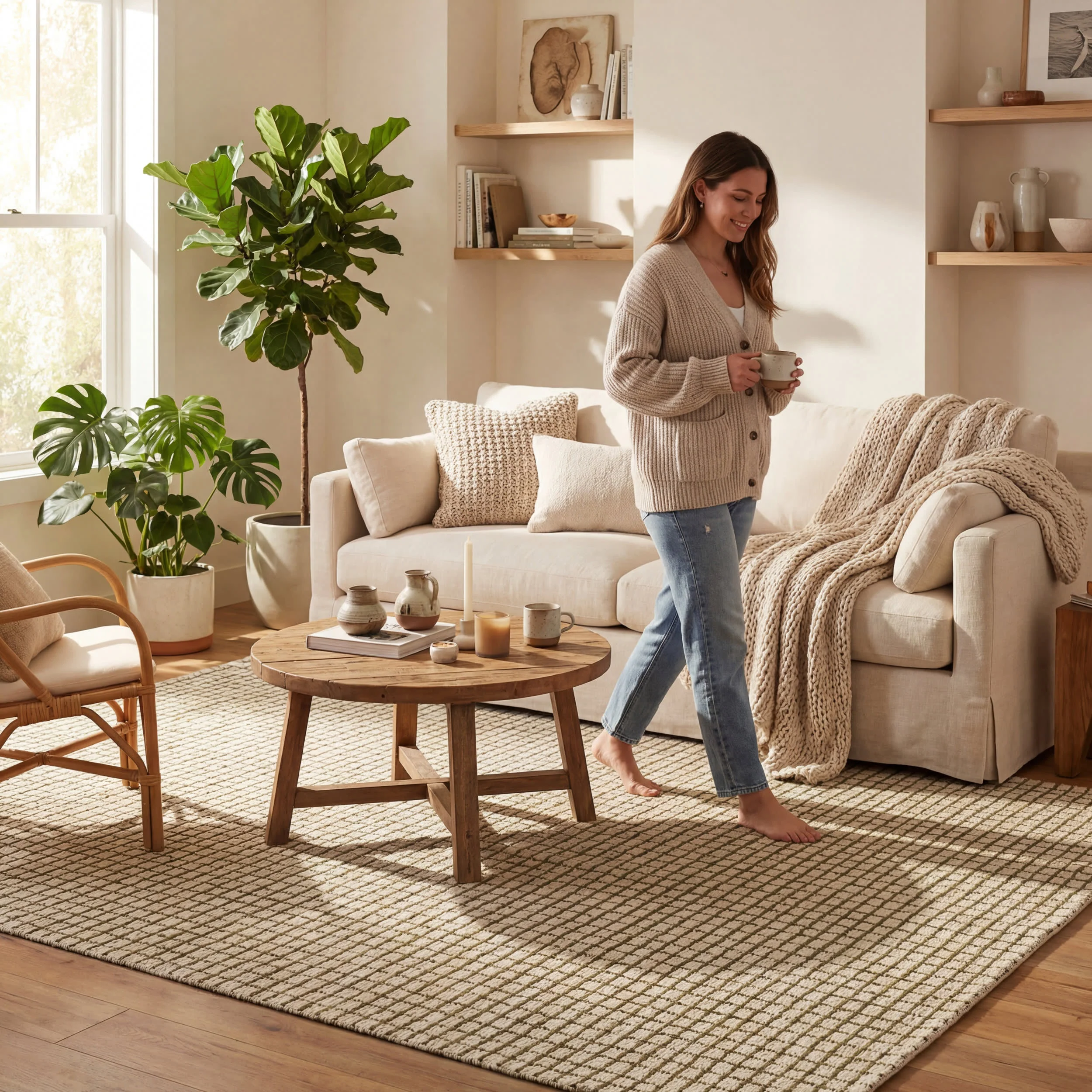 Clayborne Hand Tufted Wool Rug | Green - Image 9