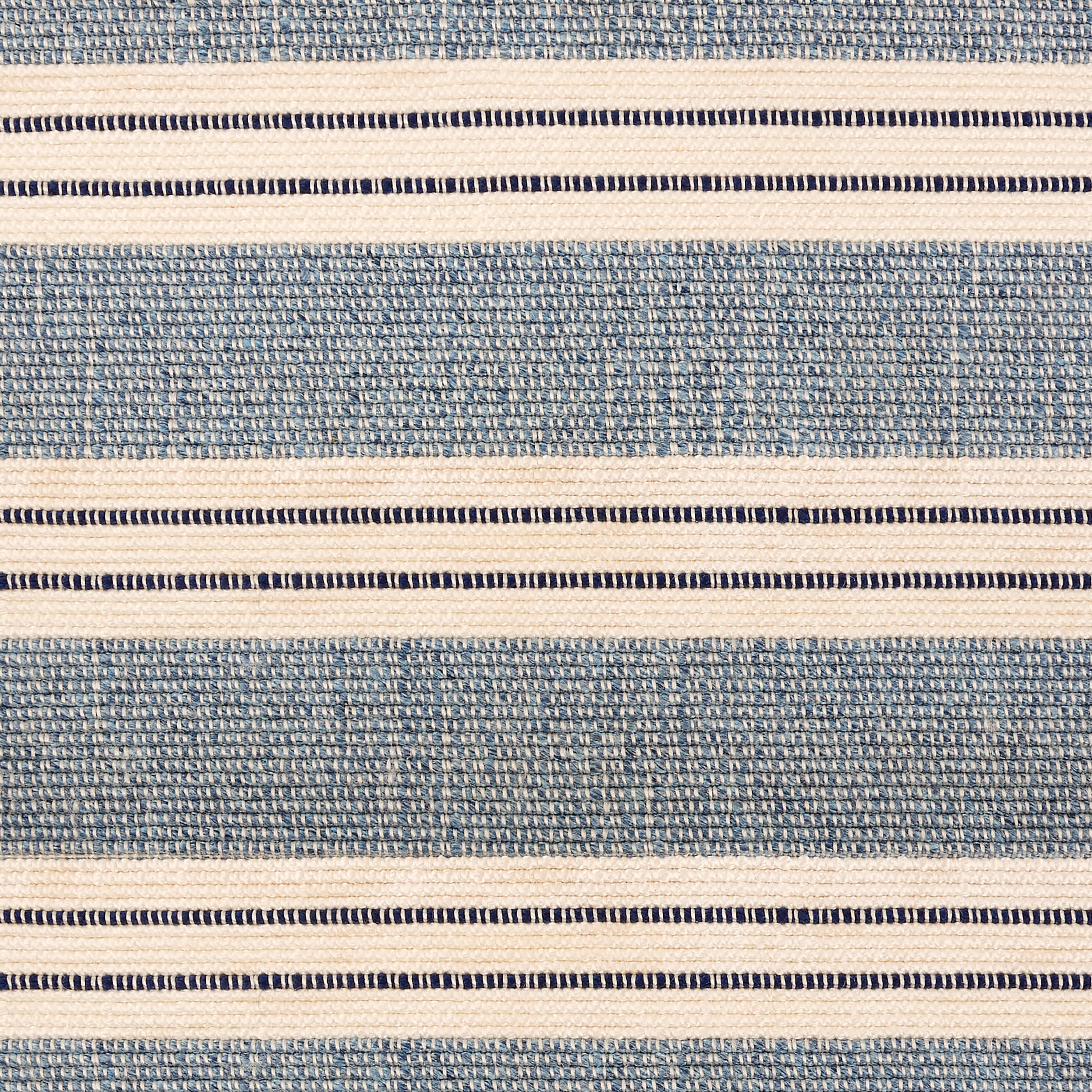 Meredith Wide Striped Indoor/Outdoor Custom Rug Swatch | Blue