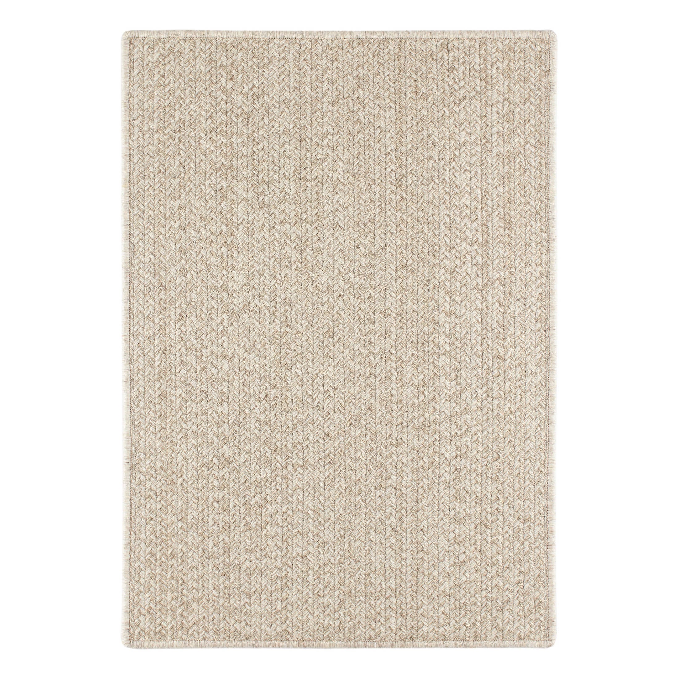 Merrill Woven Wool Custom Rug | Natural