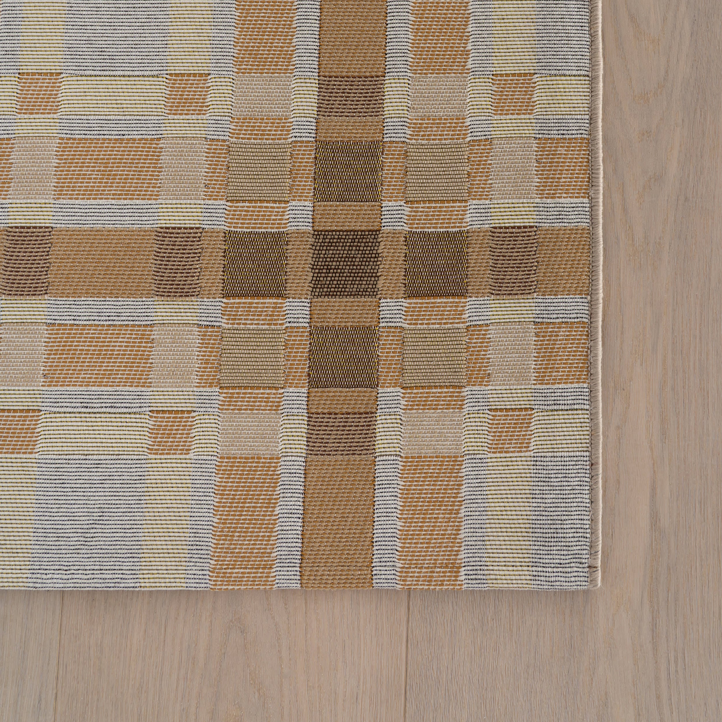 Mesael Modern Plaid Indoor Rug | Tan - Image 4