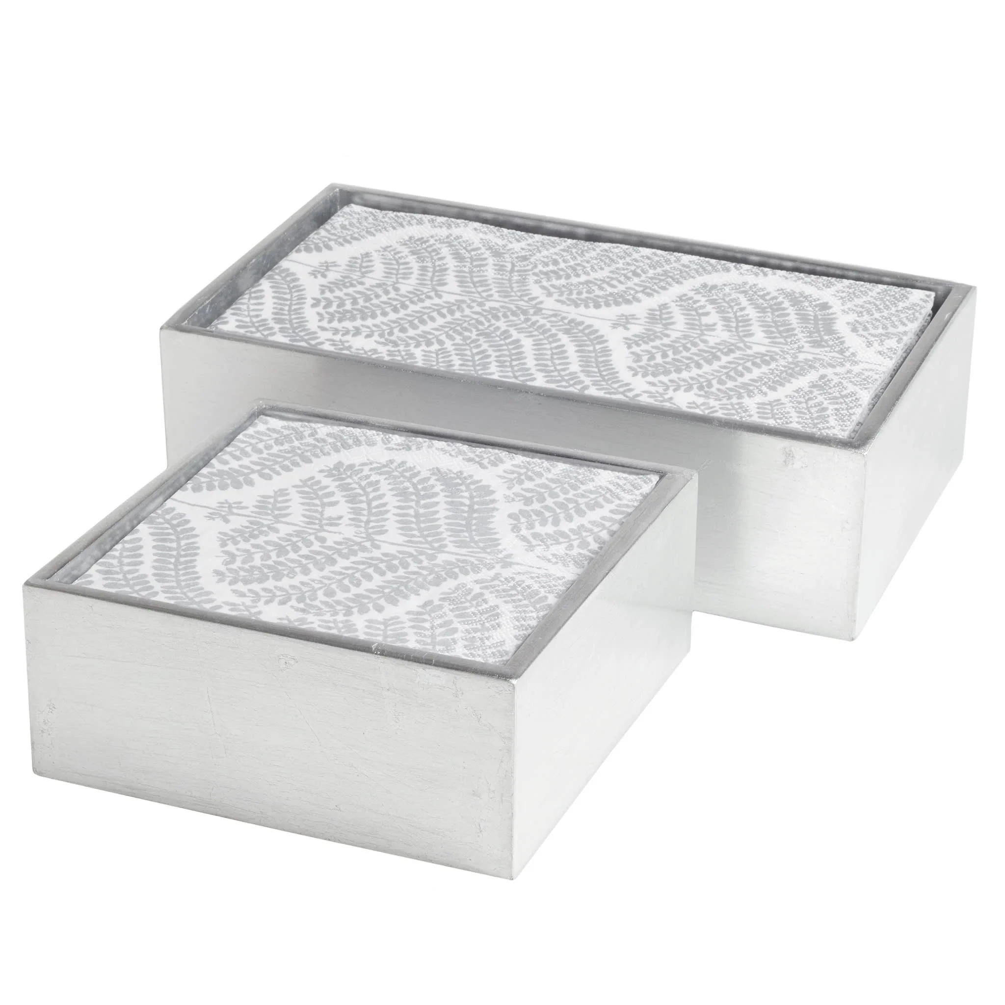 Metallic Napkin Holder | Silver