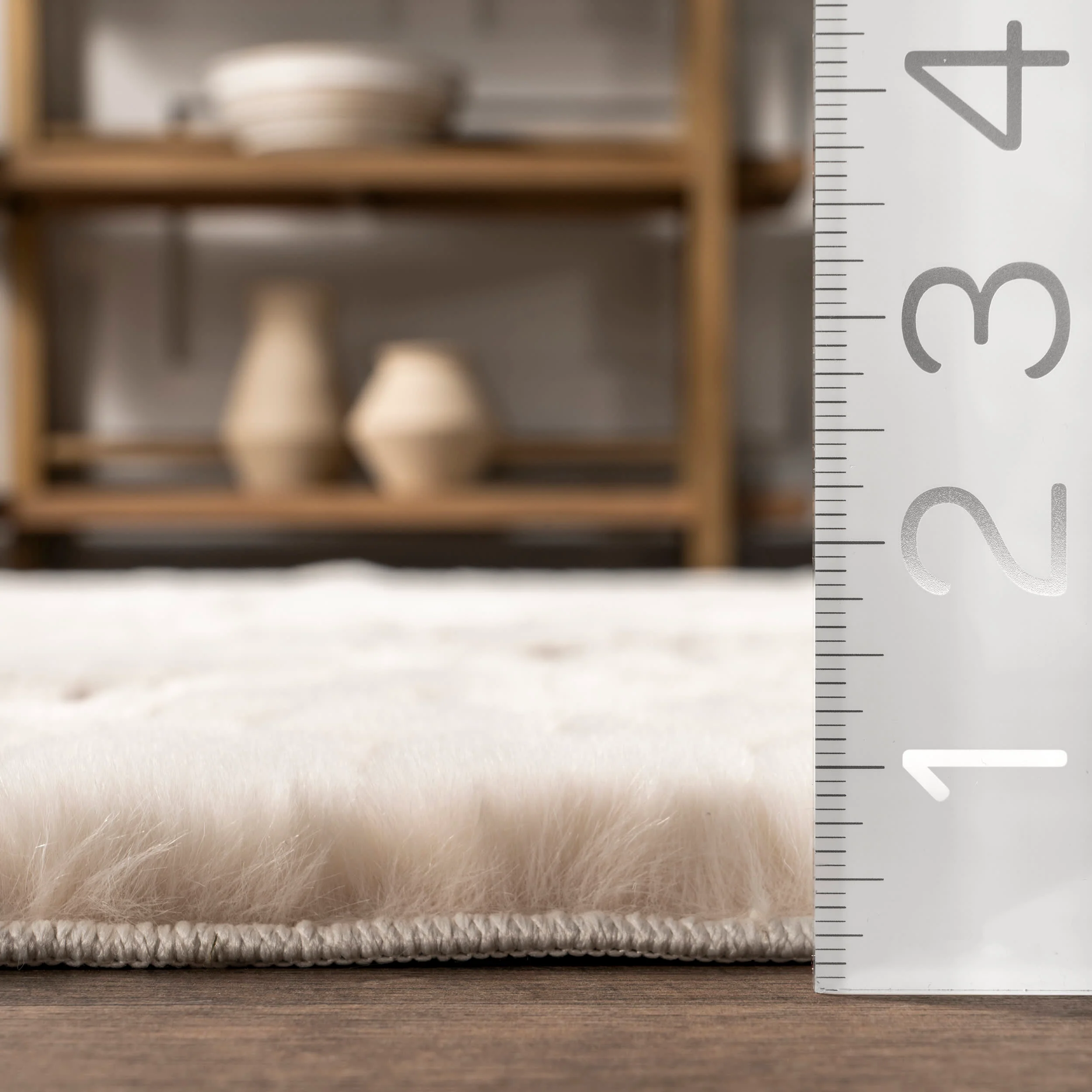 Reece Honeycomb Cloud Washable Rug | Beige - Image 6