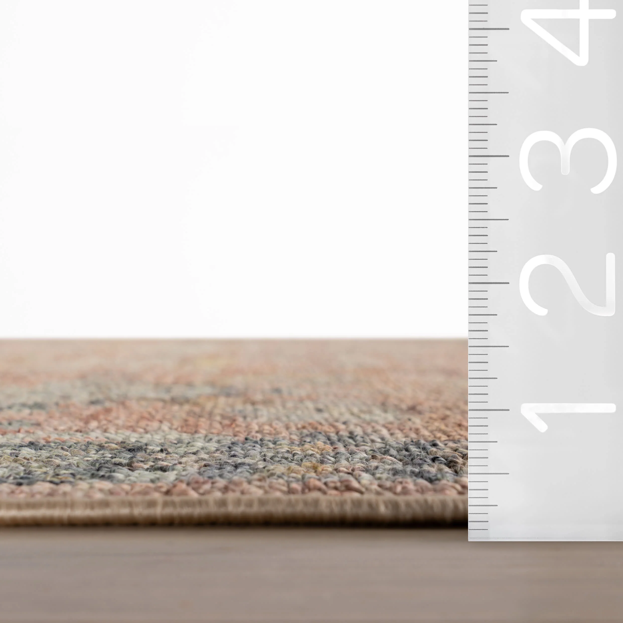 Ravena Traditional Bordered Washable Rug | Peach - Image 7