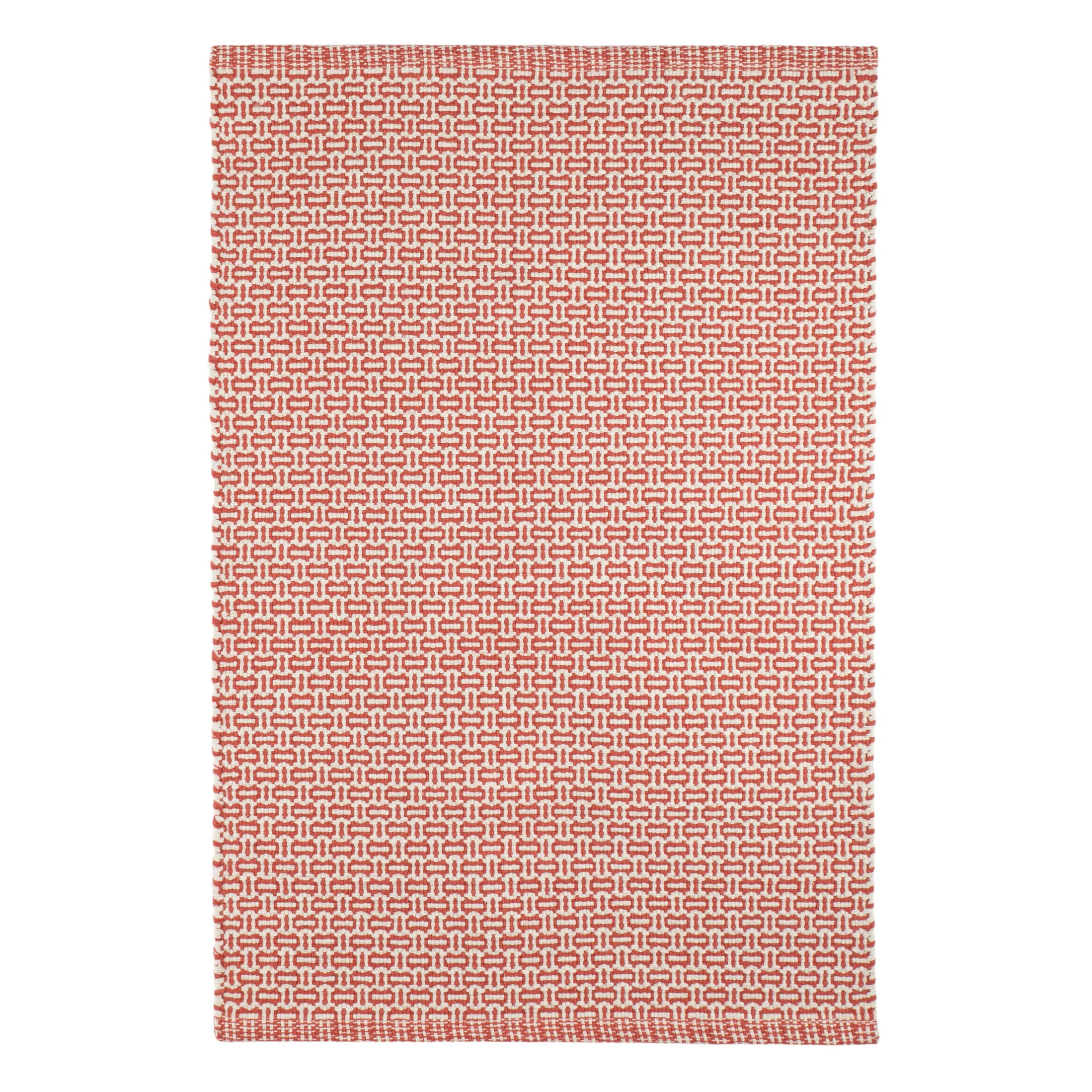 Miss Muffet Handwoven Cotton Rug | Paprika