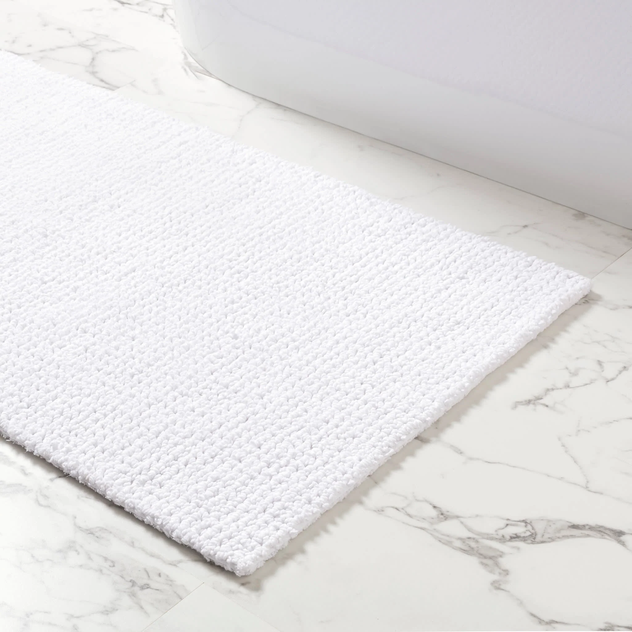 Modesto Bath Rug | White
